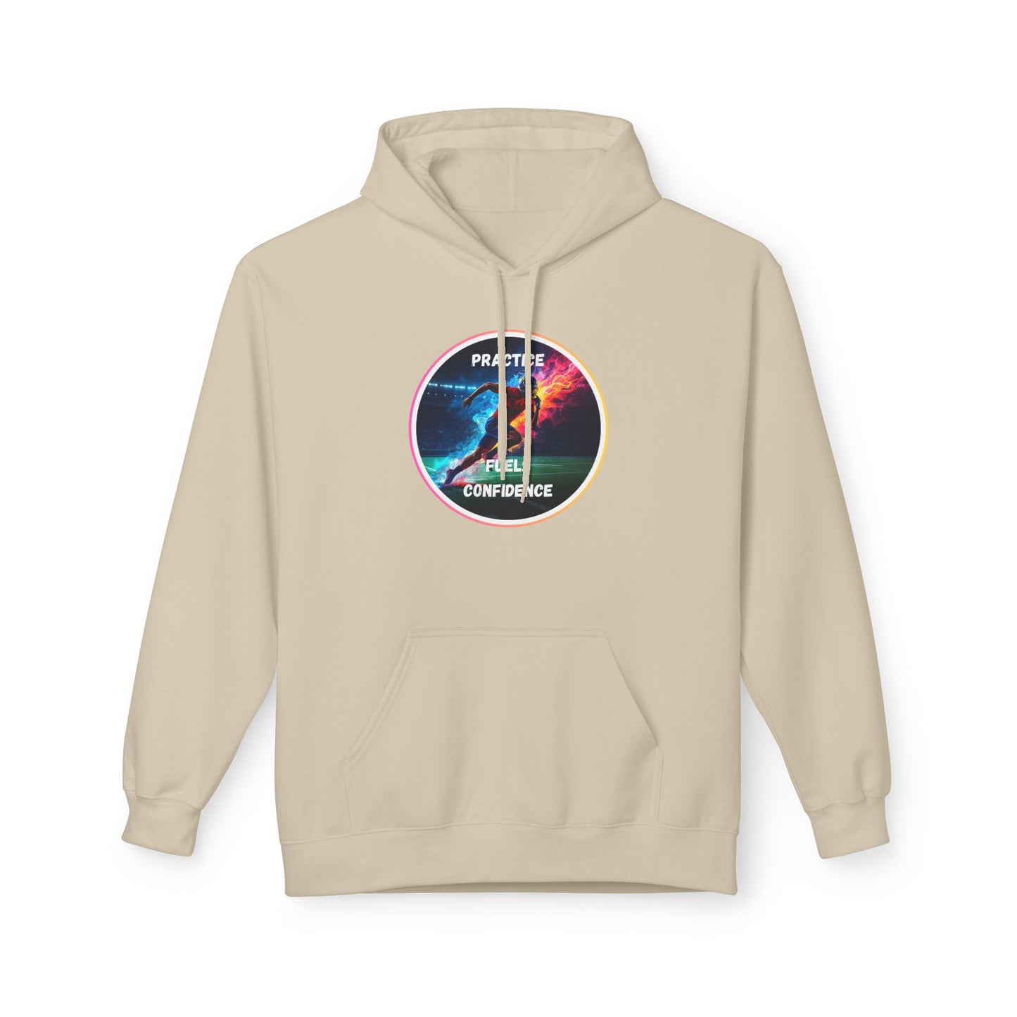 PRACTICE MODIVATIONAL - Inspirational Hoodie, Unisex Midweight Hoodie for Relaxation, Gift for Friends, Motivational Sweatshirt, Warm Fleece, Everyday Comfort