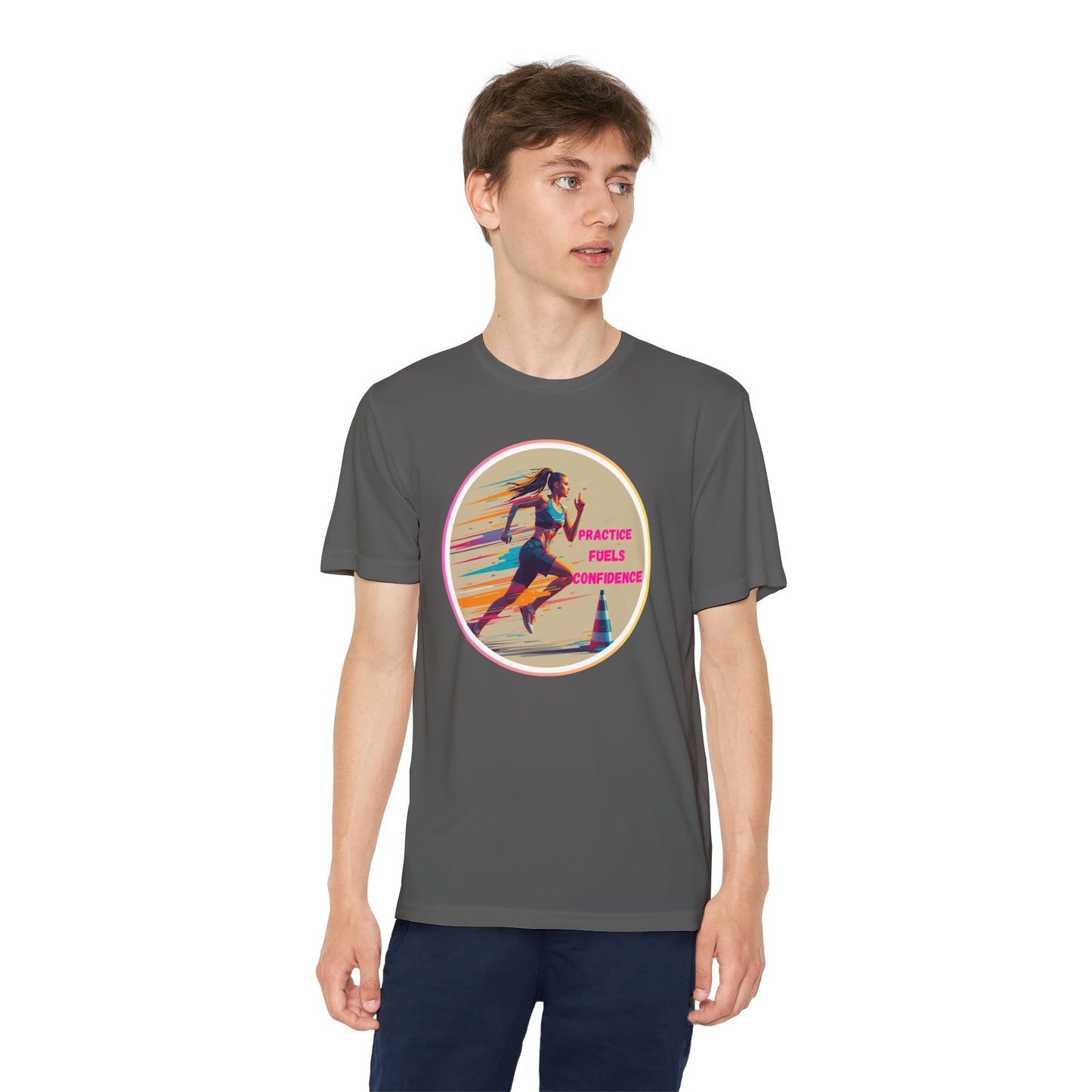 Youth Athletic T-Shirt, Motivational Practice Tee for Young Athletes, Sports Team Gear, Training Apparel, Gift for Runners
