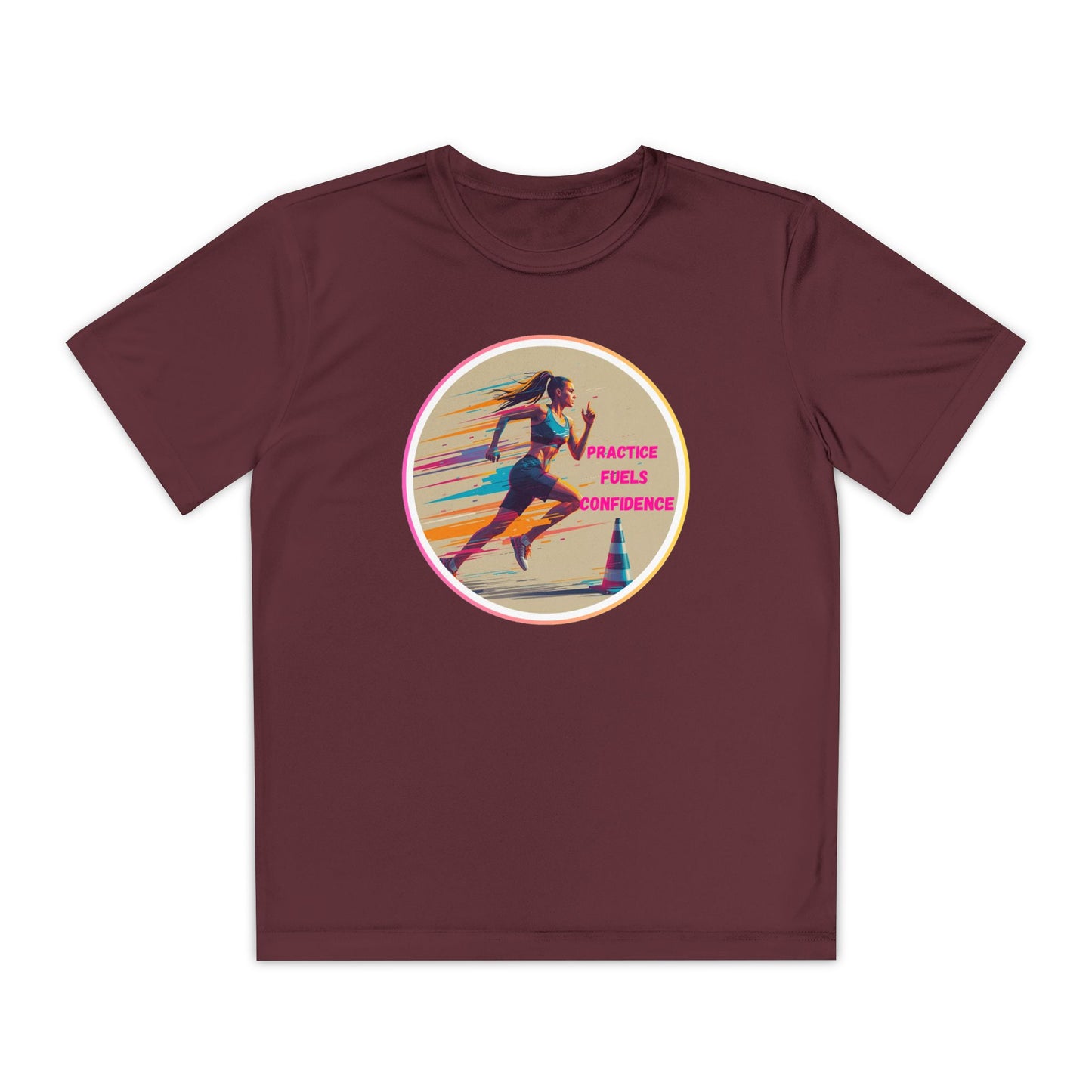 Youth Athletic T-Shirt, Motivational Practice Tee for Young Athletes, Sports Team Gear, Training Apparel, Gift for Runners