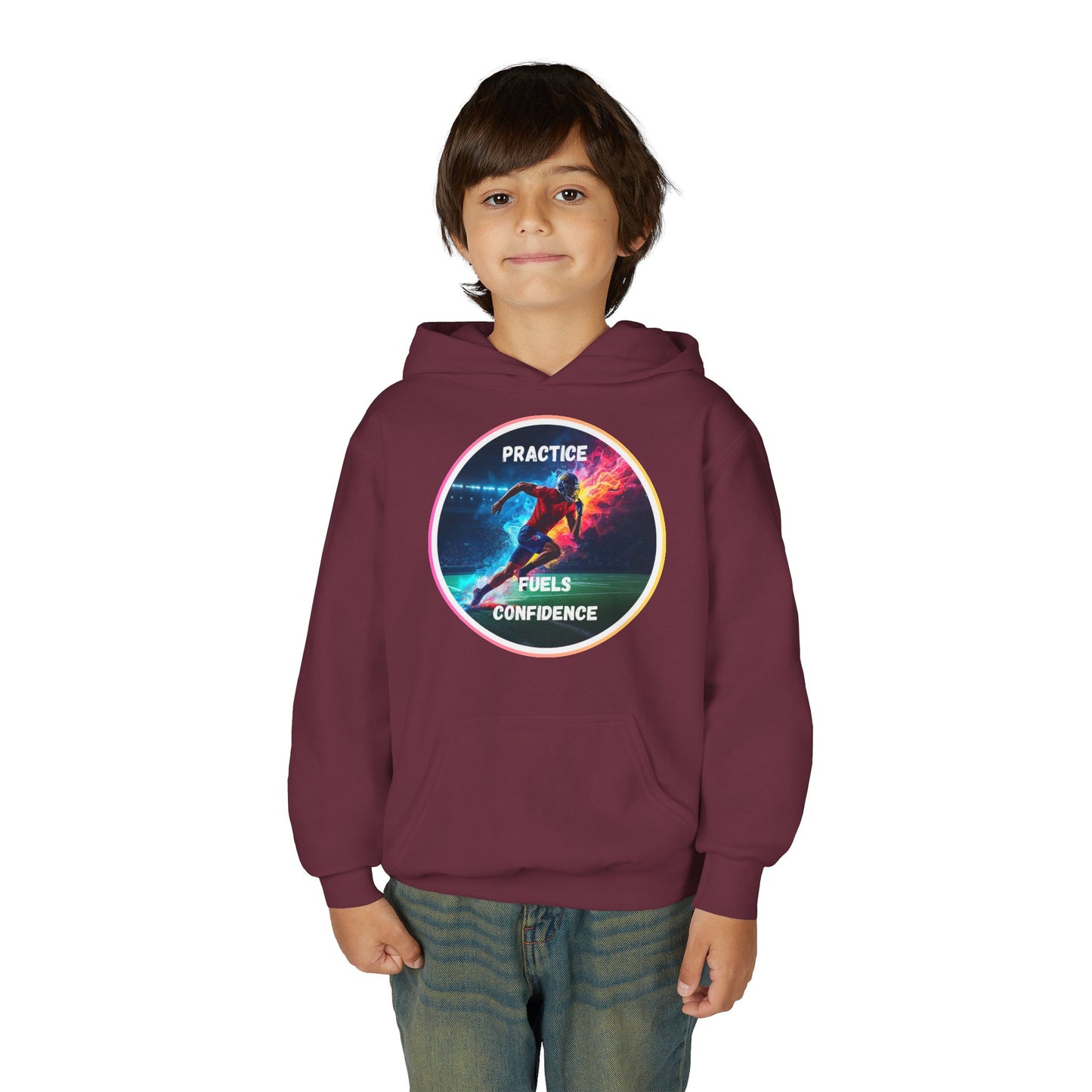 SPORTS MODIVATIONAL BOYS INSPIRATIONAL Colorful Youth Hoodie - Inspirational Streetwear, Motivational Gift, Everyday Comfort, Trendy Fashion, Creative Self-Expression