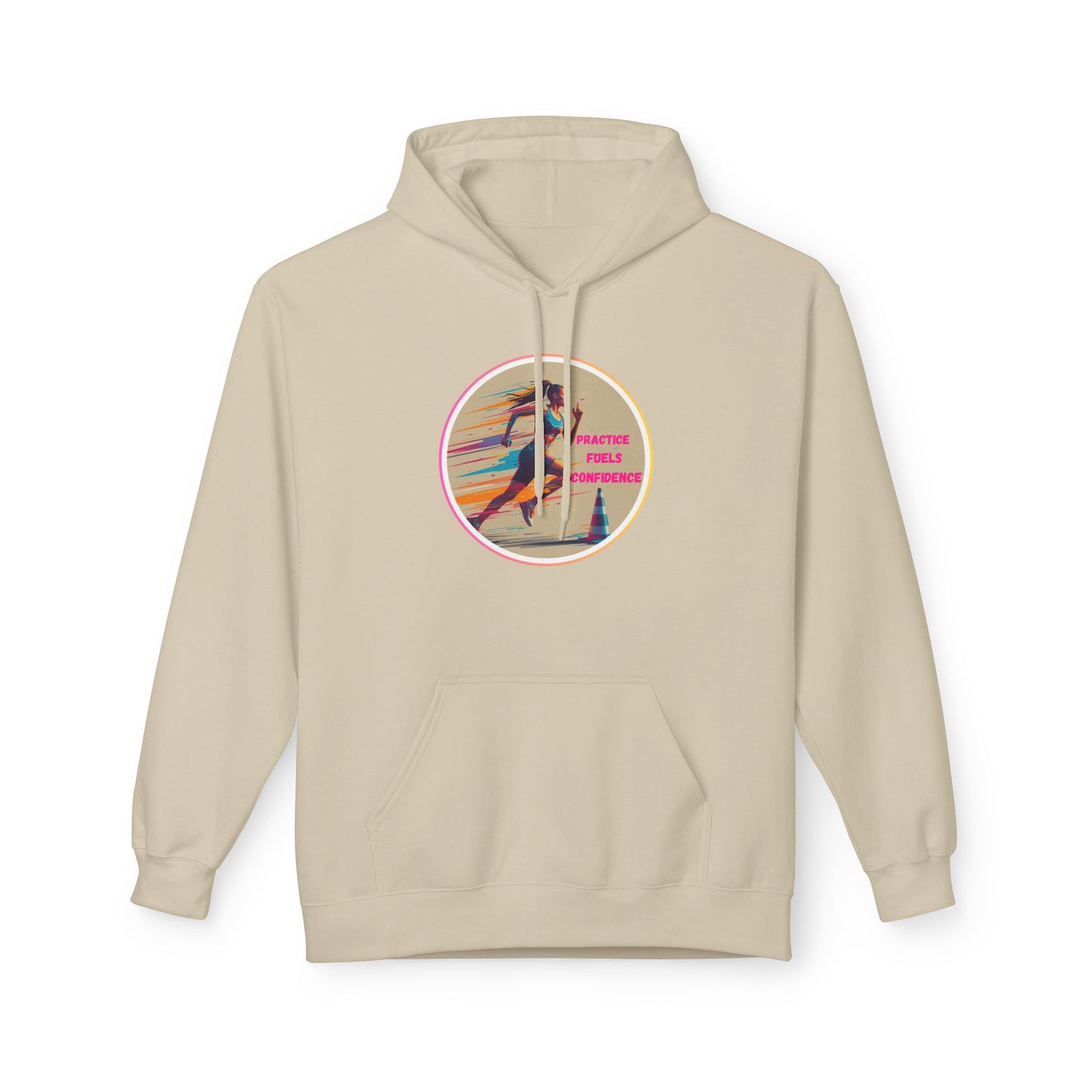 PRACTICE MODIVATIONAL - Women's Inspirational Hoodie, Unisex Midweight Hoodie for Relaxation, Gift for Friends, Motivational Sweatshirt, Warm Fleece, Everyday Comfort