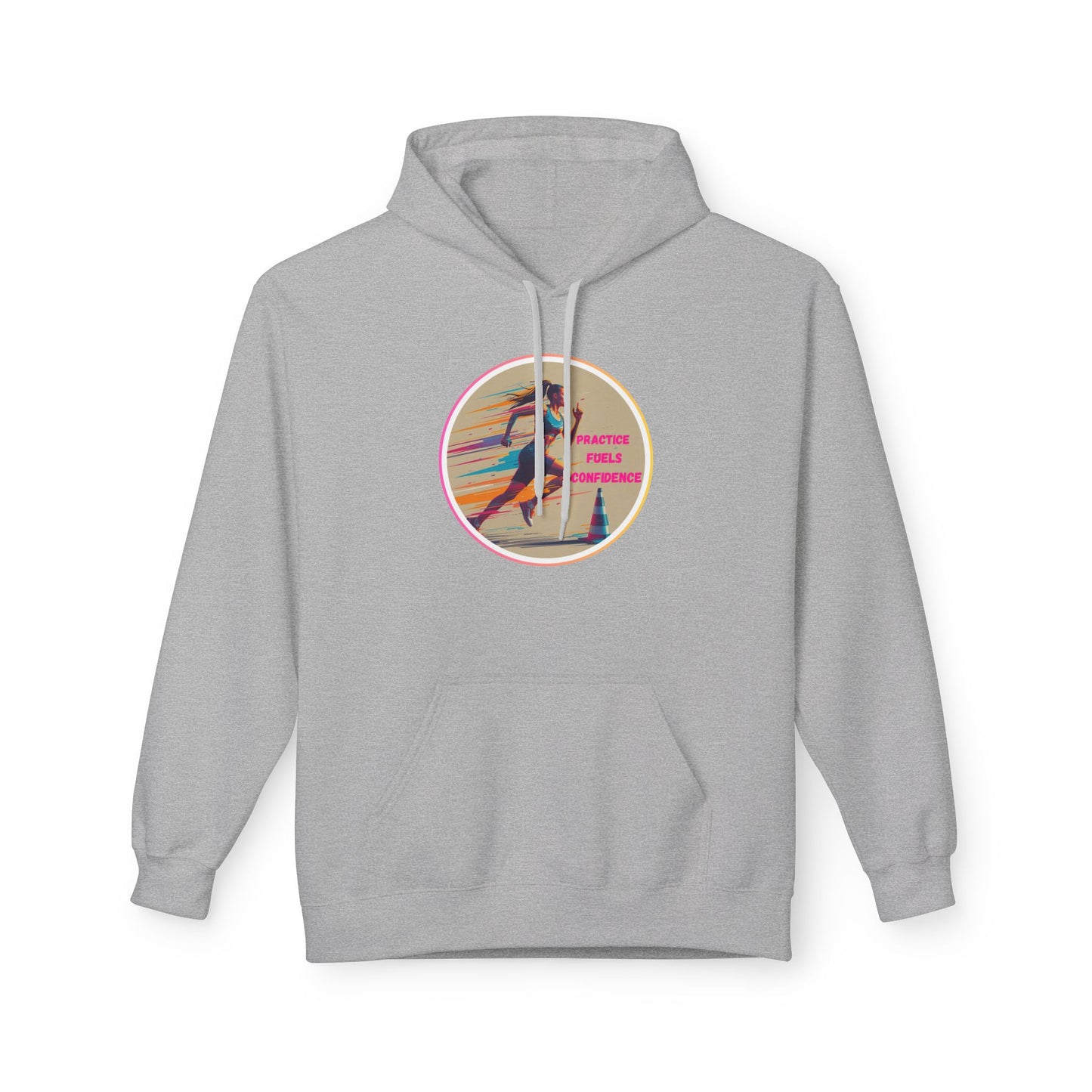 PRACTICE MODIVATIONAL - Women's Inspirational Hoodie, Unisex Midweight Hoodie for Relaxation, Gift for Friends, Motivational Sweatshirt, Warm Fleece, Everyday Comfort