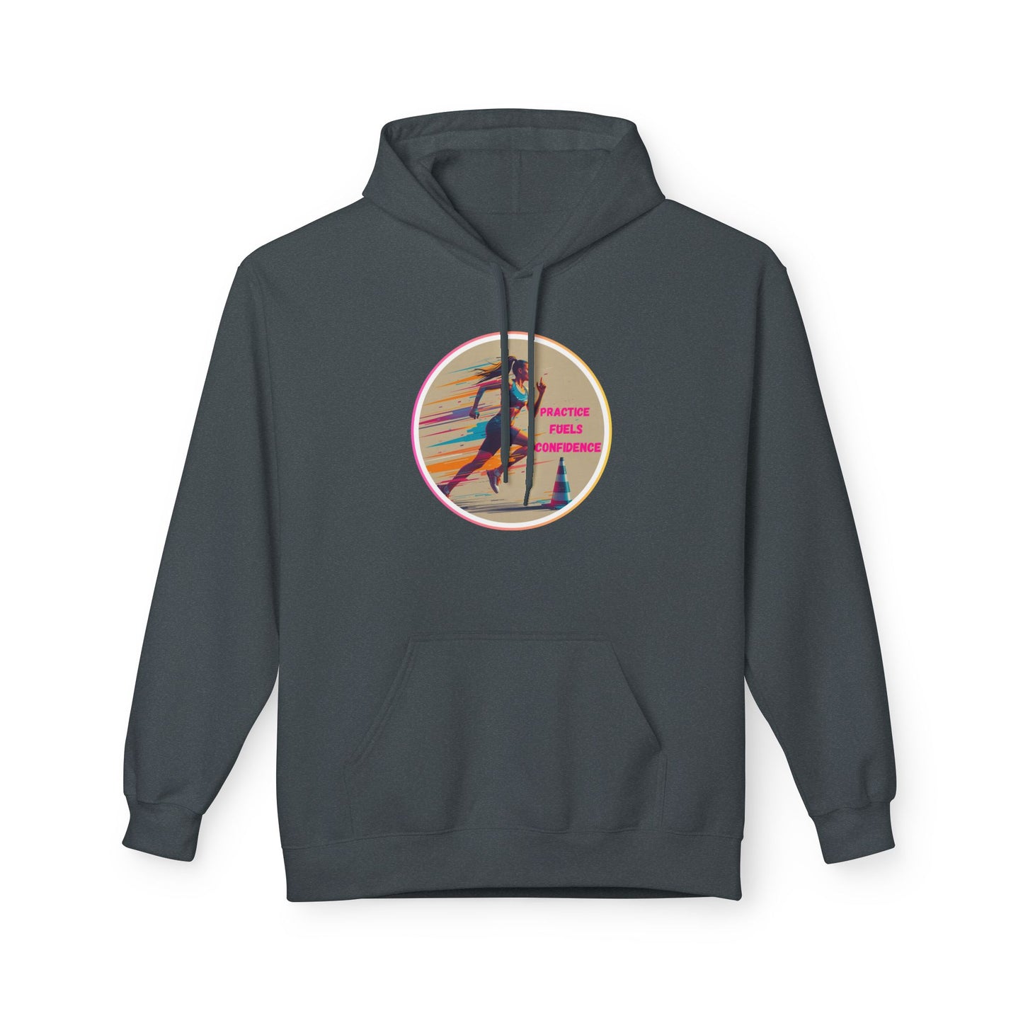 PRACTICE MODIVATIONAL - Women's Inspirational Hoodie, Unisex Midweight Hoodie for Relaxation, Gift for Friends, Motivational Sweatshirt, Warm Fleece, Everyday Comfort