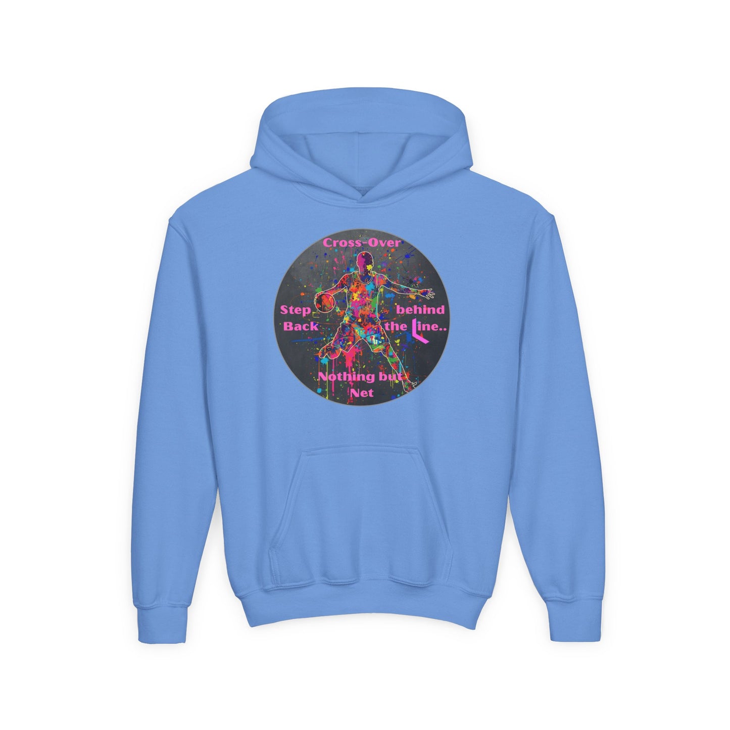 BASKETBALL INSPIRATIONAL Colorful Youth Hoodie - Inspirational Streetwear, Motivational Gift, Everyday Comfort, Trendy Fashion, Creative Self-Expression
