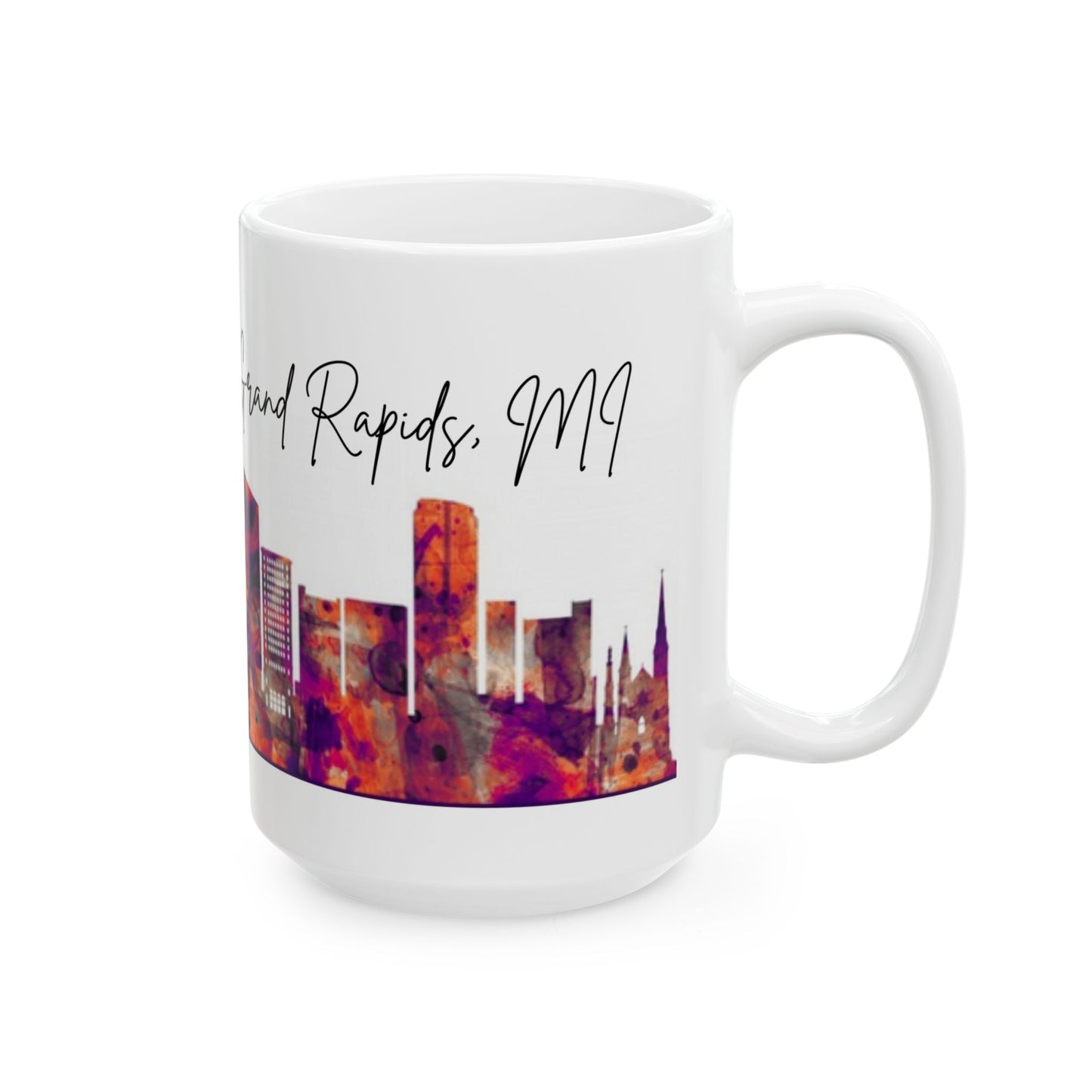 ENJOY THE BREW - GRAND RAPIDS skyLINE Ceramic Mug - 11oz & 15oz Coffee Cup for Skyline Lovers