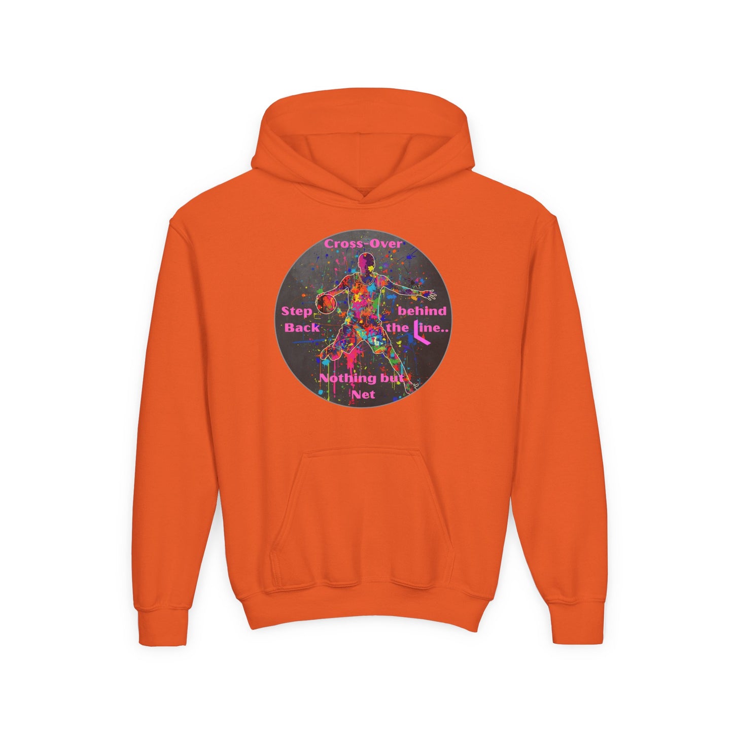 BASKETBALL INSPIRATIONAL Colorful Youth Hoodie - Inspirational Streetwear, Motivational Gift, Everyday Comfort, Trendy Fashion, Creative Self-Expression