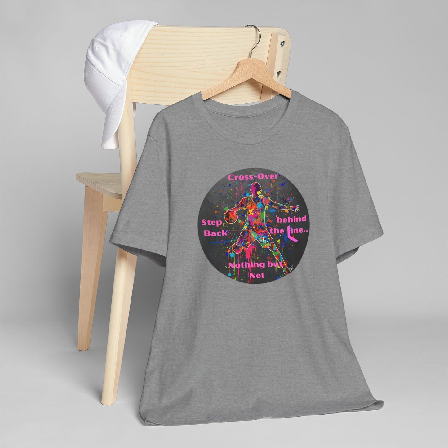 BASKETBALL - BEHIND THE LINE - Lines Sports Unisex Jersey T-Shirt – Casual Athletic Apparel