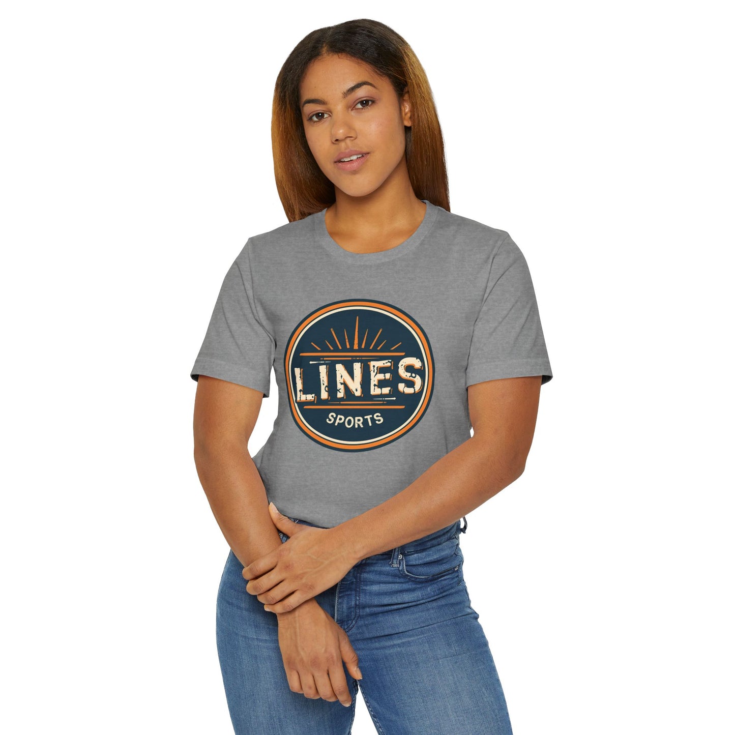 LINES SPORTS - Retro Sporty Lines Unisex Jersey T-Shirt