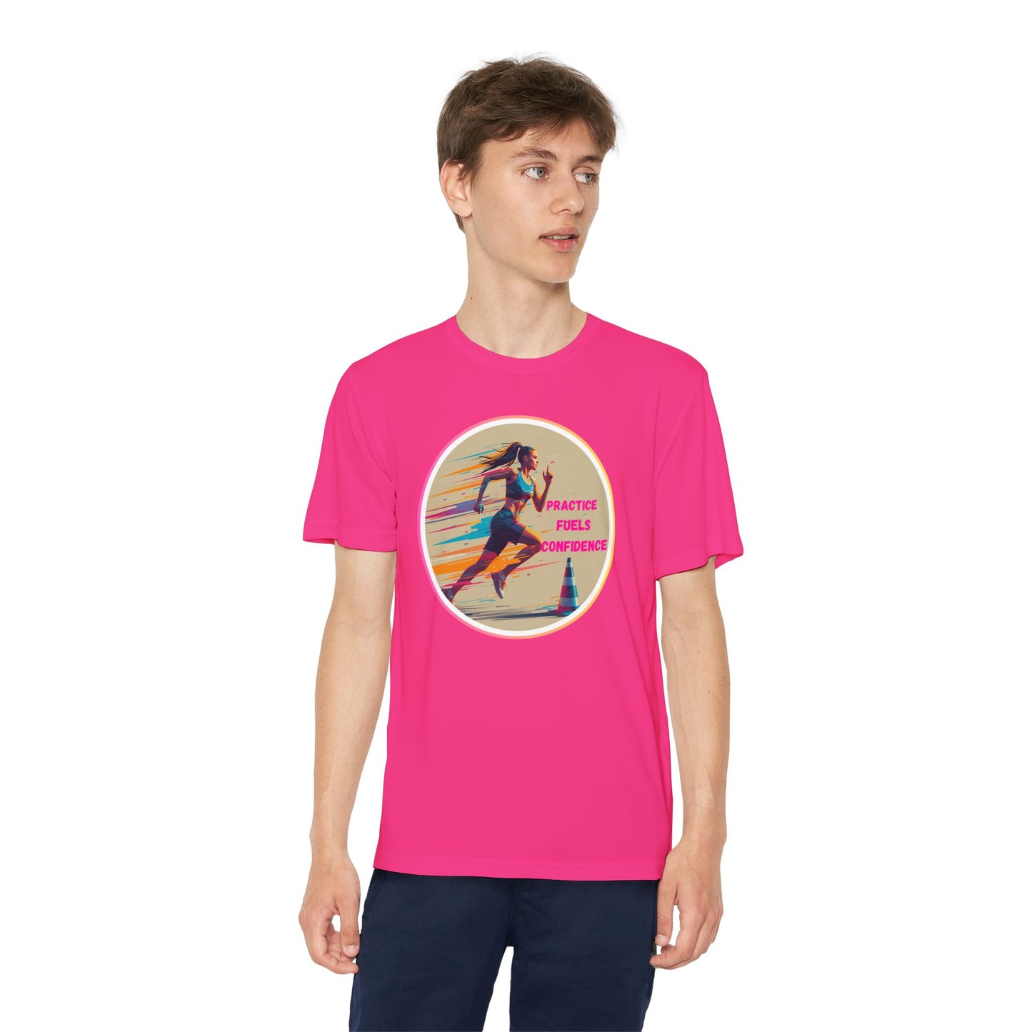 Youth Athletic T-Shirt, Motivational Practice Tee for Young Athletes, Sports Team Gear, Training Apparel, Gift for Runners