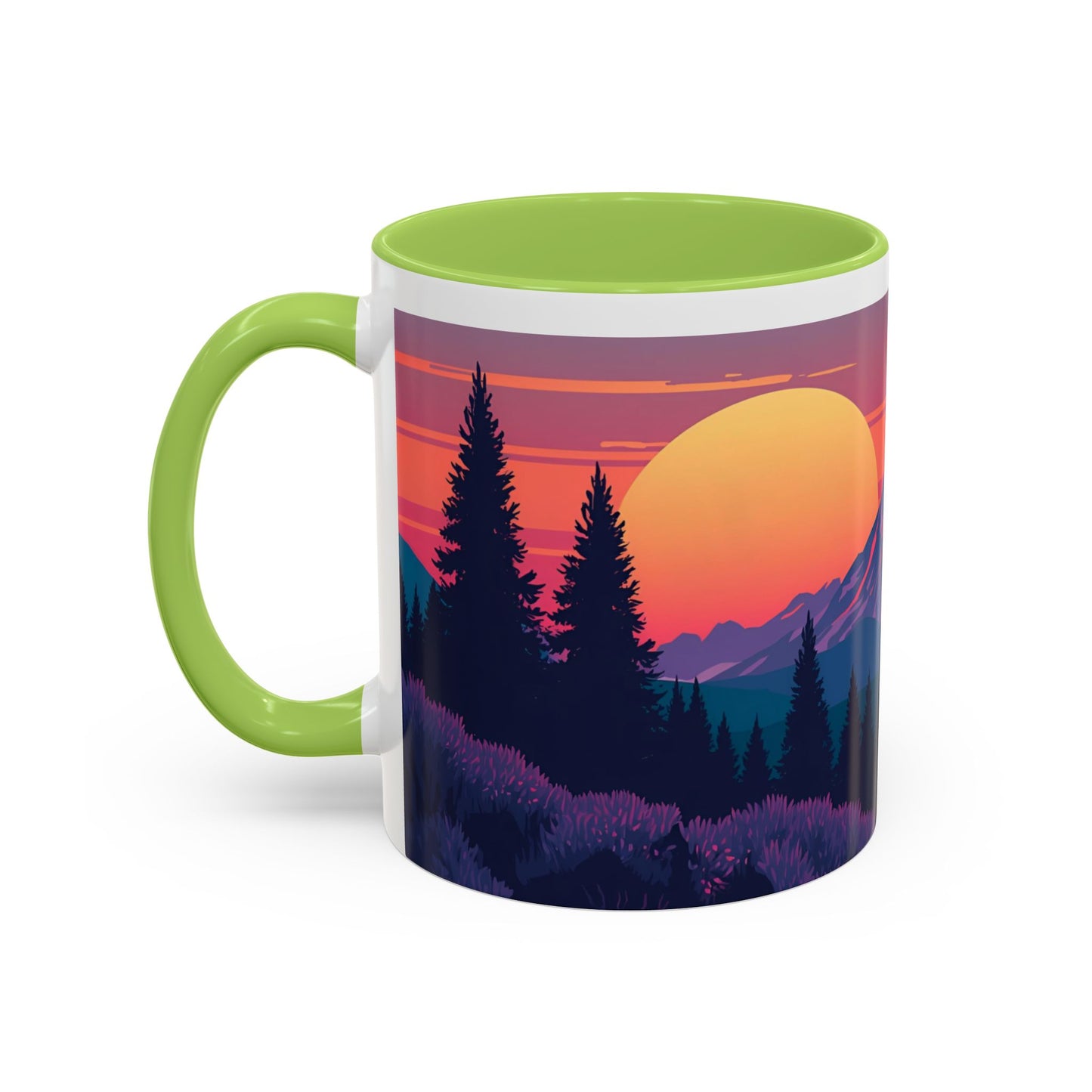 Enjoy the Brew - Mountain Sunset Coffee Mug - Enjoy the Brew, Nature Lover Gift, Camping Mug, Hiking Accessory, Cozy Home Decor
