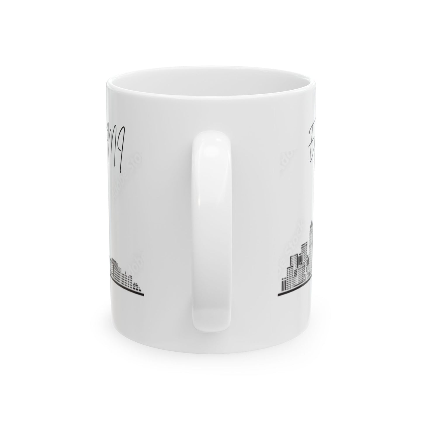 DETROIT MI skyLINE - ENJOY THE BREW -  Ceramic Mug - 11oz & 15oz Coffee Cup for Skyline Lovers