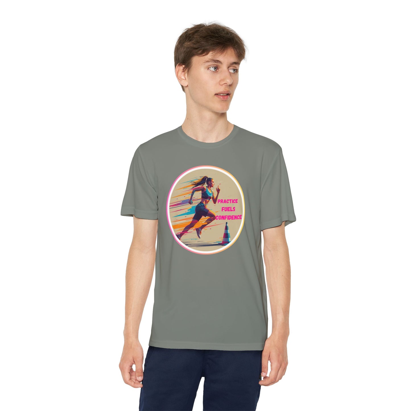 Youth Athletic T-Shirt, Motivational Practice Tee for Young Athletes, Sports Team Gear, Training Apparel, Gift for Runners