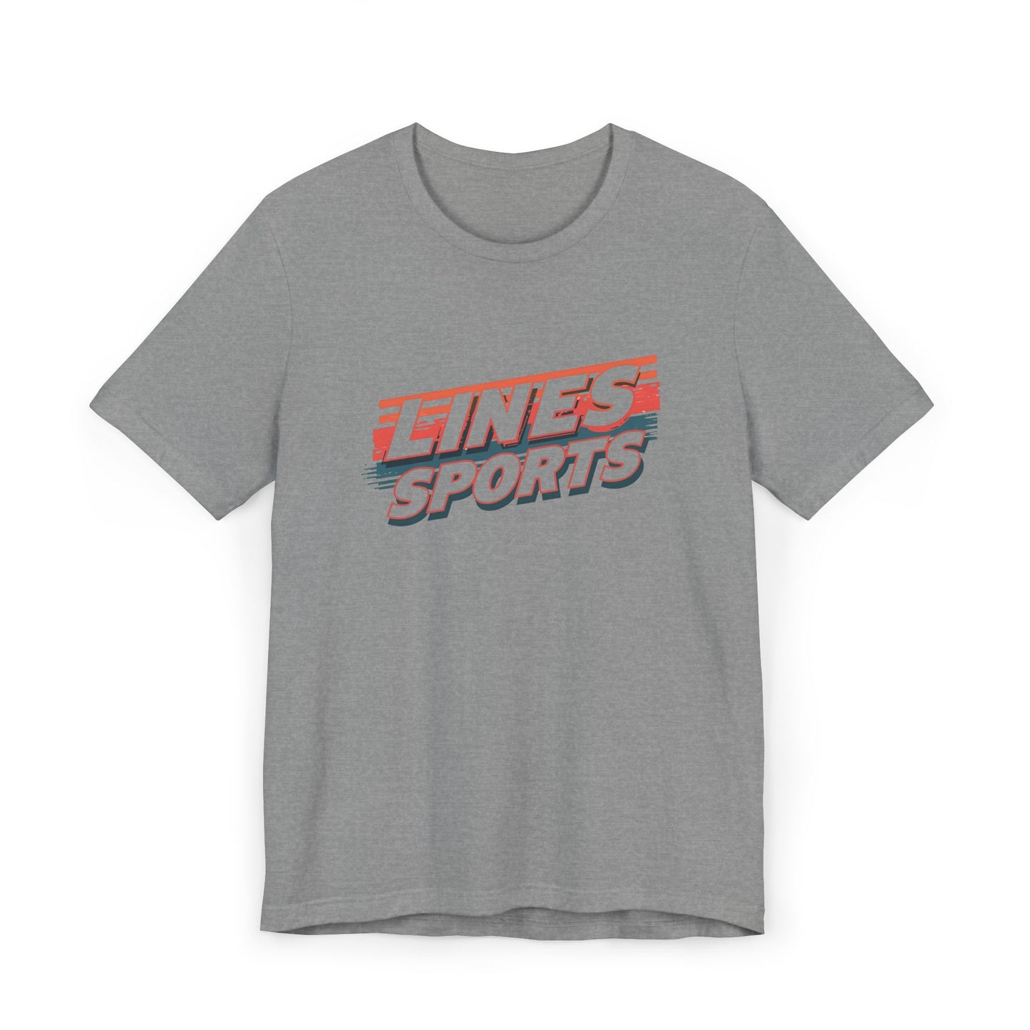 LINES SPORTS Graphic Tee - Retro Sports Unisex Jersey T-Shirt, Casual Tee, Activewear, Gift for Sports Fans, Summer Outfit