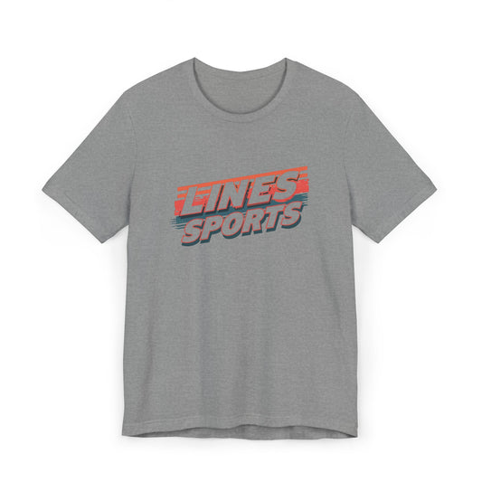 LINES SPORTS Graphic Tee - Retro Sports Unisex Jersey T-Shirt, Casual Tee, Activewear, Gift for Sports Fans, Summer Outfit