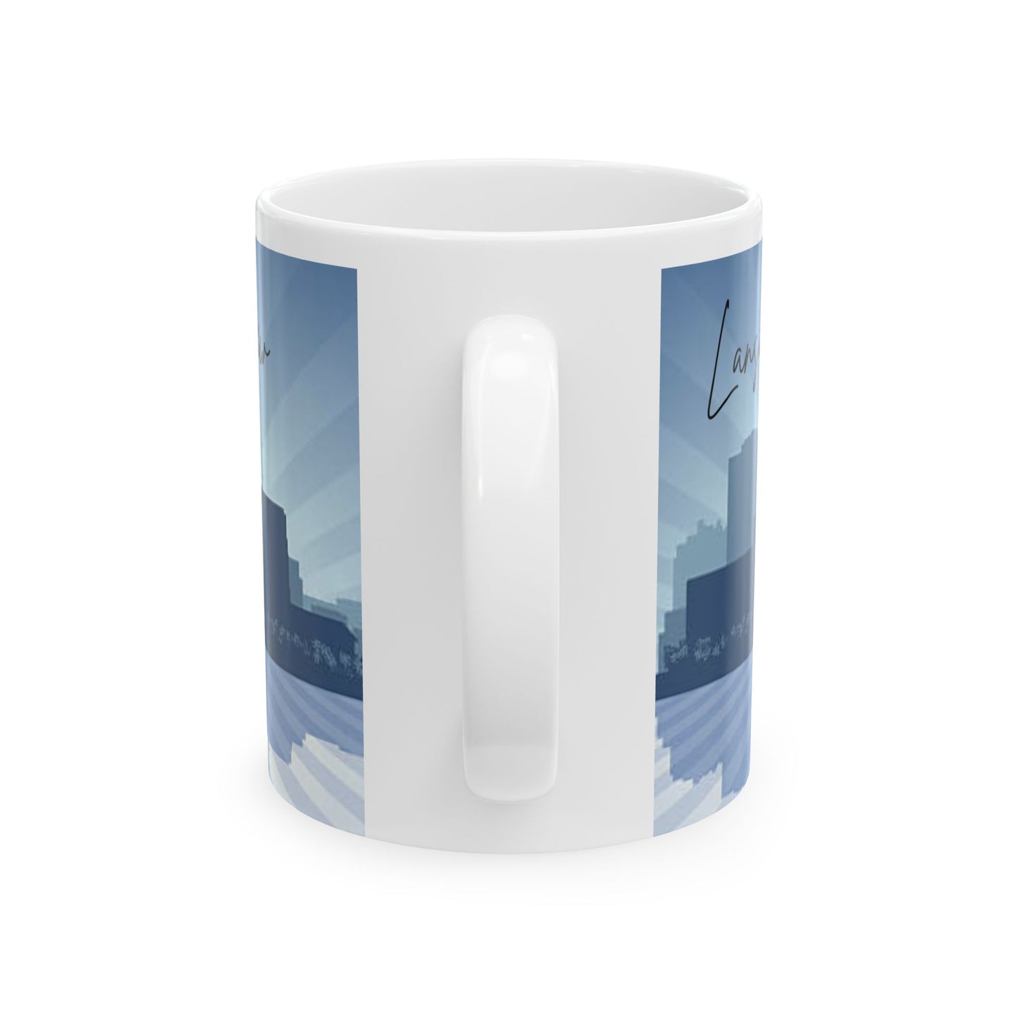 ENJOY THE BREW - LANSING Landscape Ceramic Mug - 11oz & 15oz Coffee Cup for Skyline Lovers