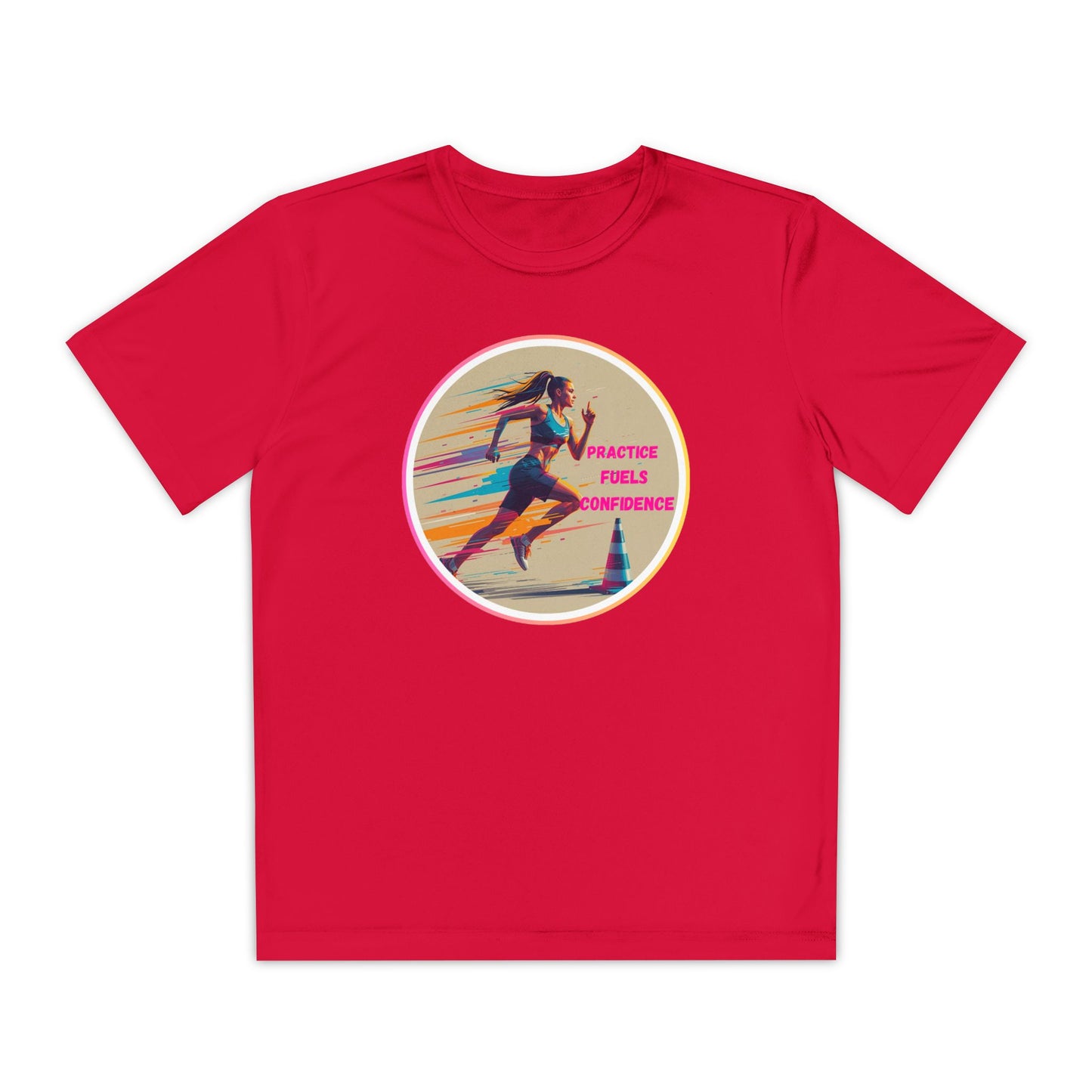 Youth Athletic T-Shirt, Motivational Practice Tee for Young Athletes, Sports Team Gear, Training Apparel, Gift for Runners