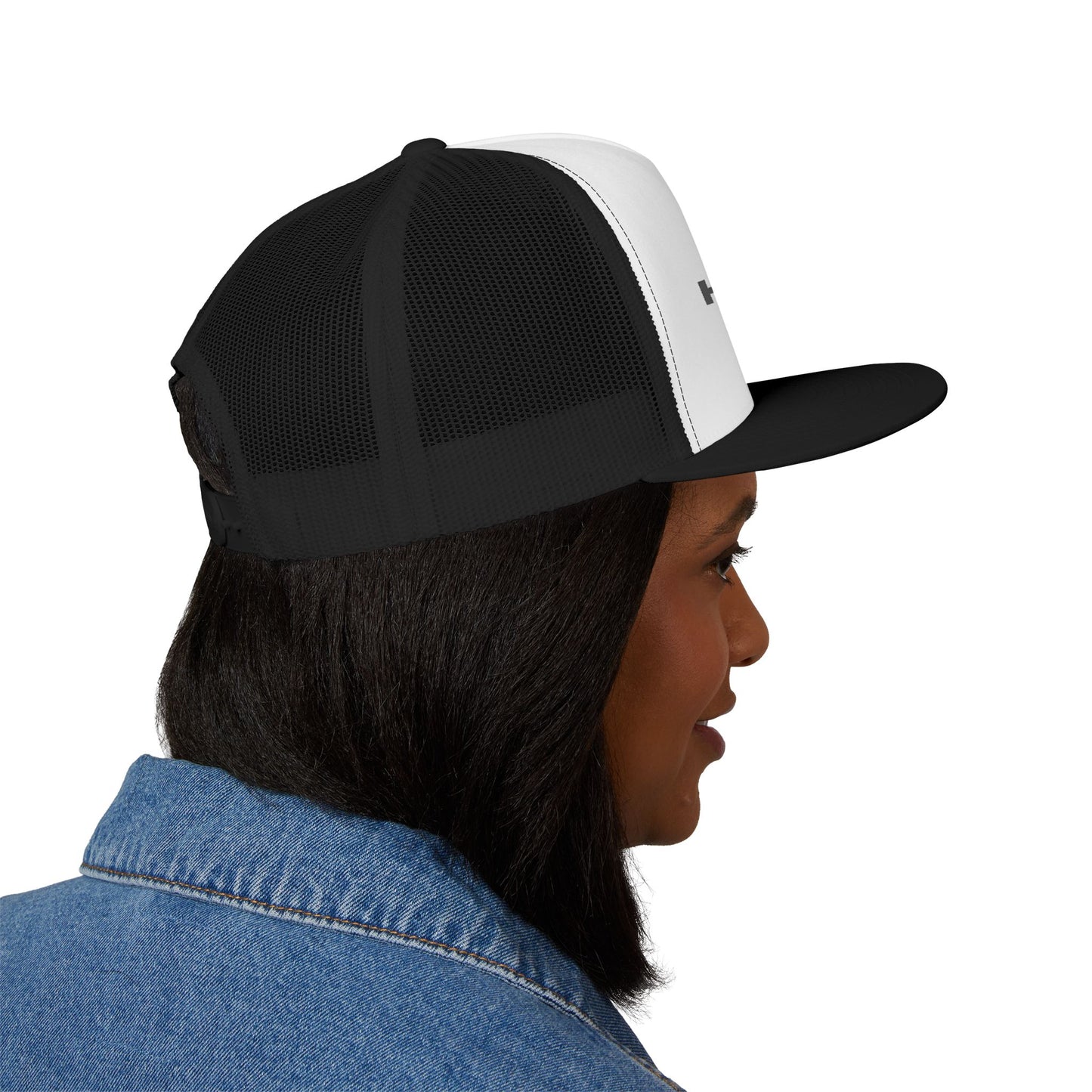 Stylish 5 Panel Trucker Cap with Embroidery, Fashion Hat, Outdoor Cap, Gift for Him, Adjustable Headwear