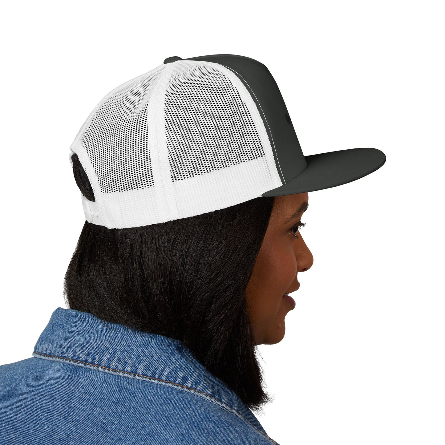 Stylish 5 Panel Trucker Cap with Embroidery, Fashion Hat, Outdoor Cap, Gift for Him, Adjustable Headwear