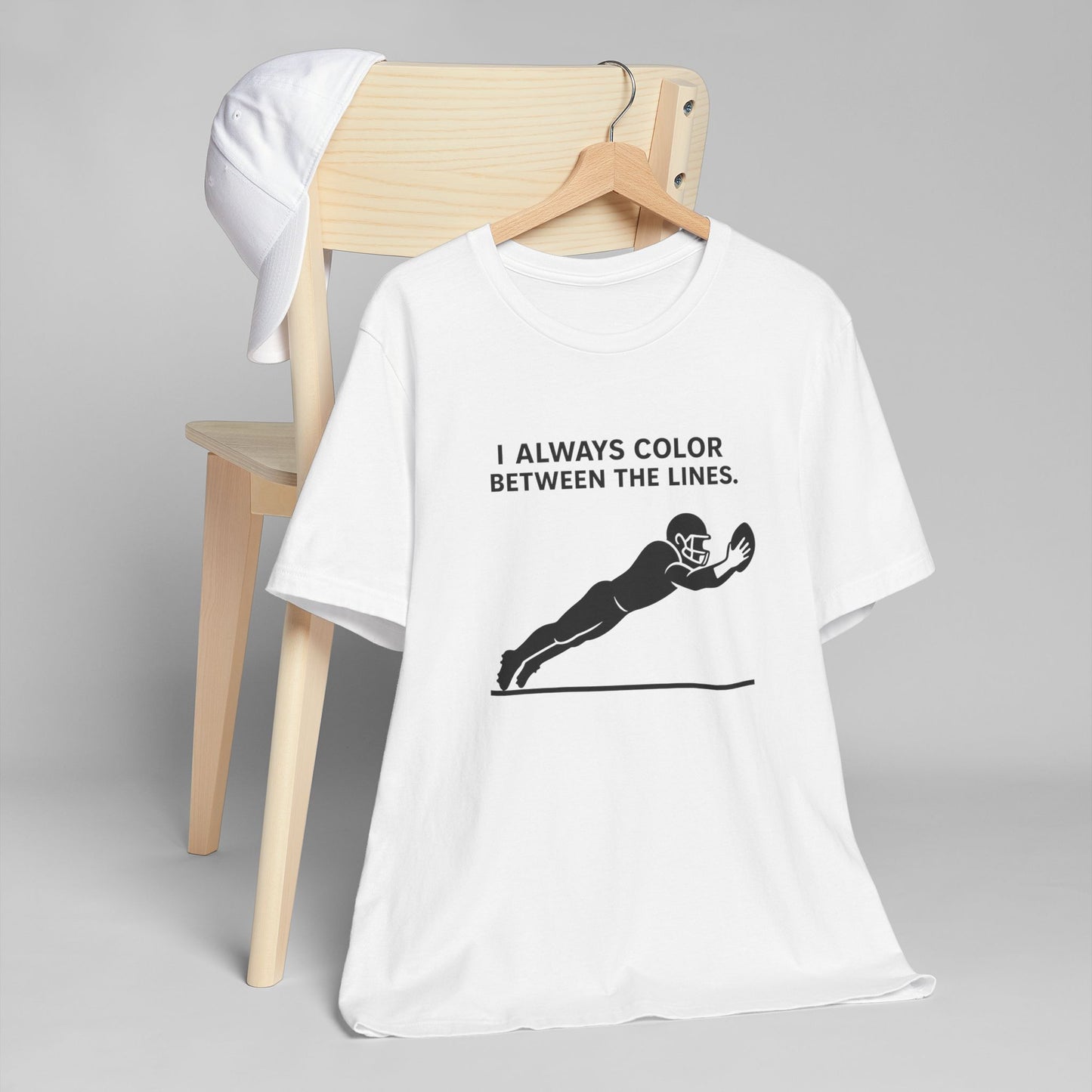 Football - Color Inside the Lines -  Lines Sports Unisex Jersey T-Shirt – Casual Athletic Apparel