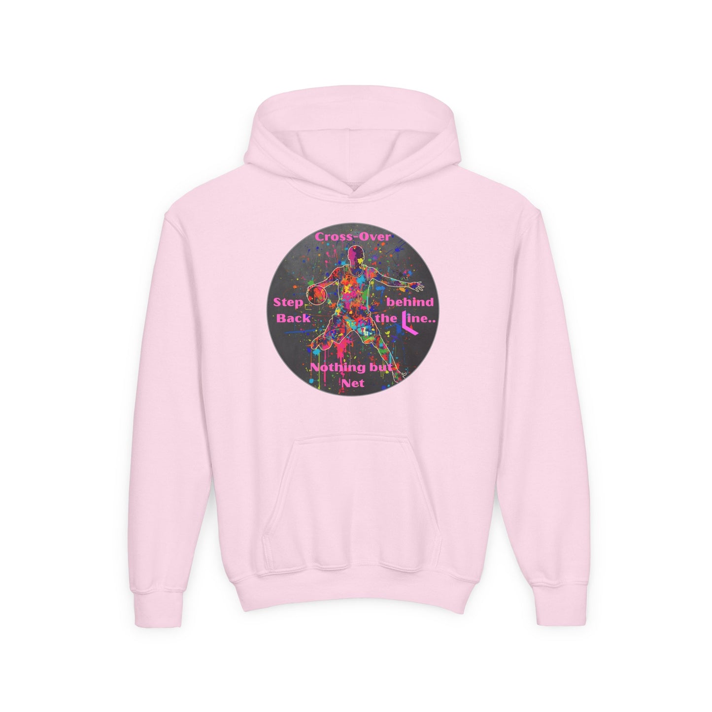 BASKETBALL INSPIRATIONAL Colorful Youth Hoodie - Inspirational Streetwear, Motivational Gift, Everyday Comfort, Trendy Fashion, Creative Self-Expression