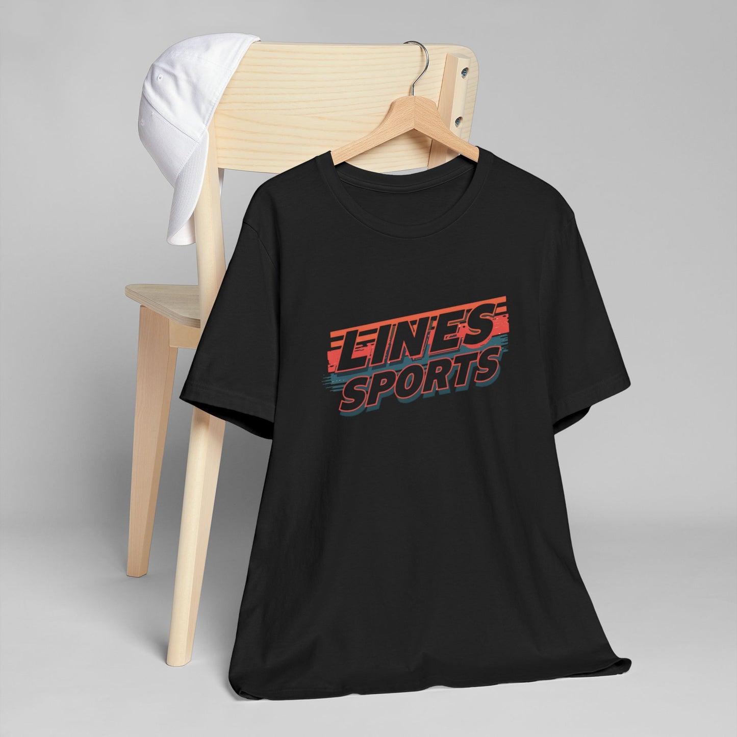LINES SPORTS Graphic Tee - Retro Sports Unisex Jersey T-Shirt, Casual Tee, Activewear, Gift for Sports Fans, Summer Outfit