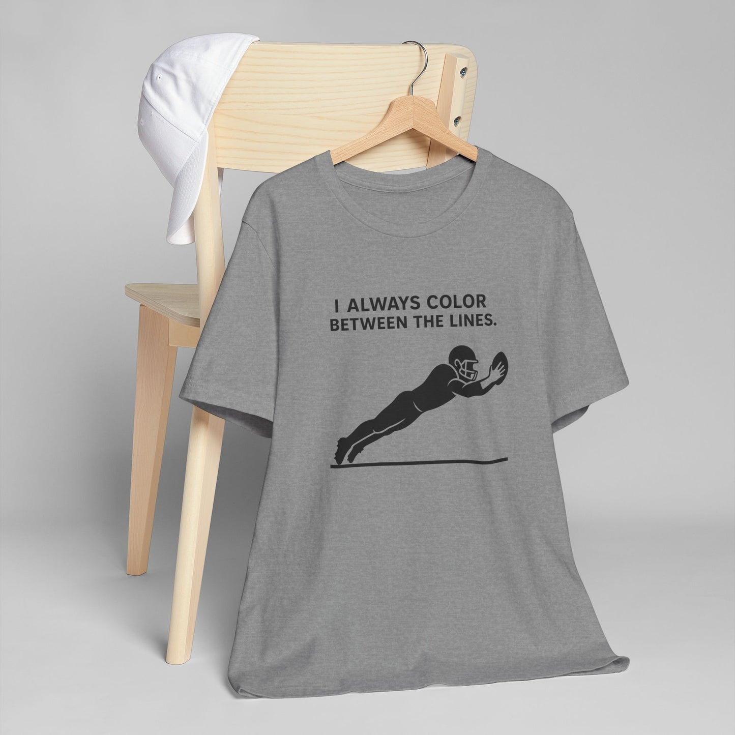 Football - Color Inside the Lines -  Lines Sports Unisex Jersey T-Shirt – Casual Athletic Apparel