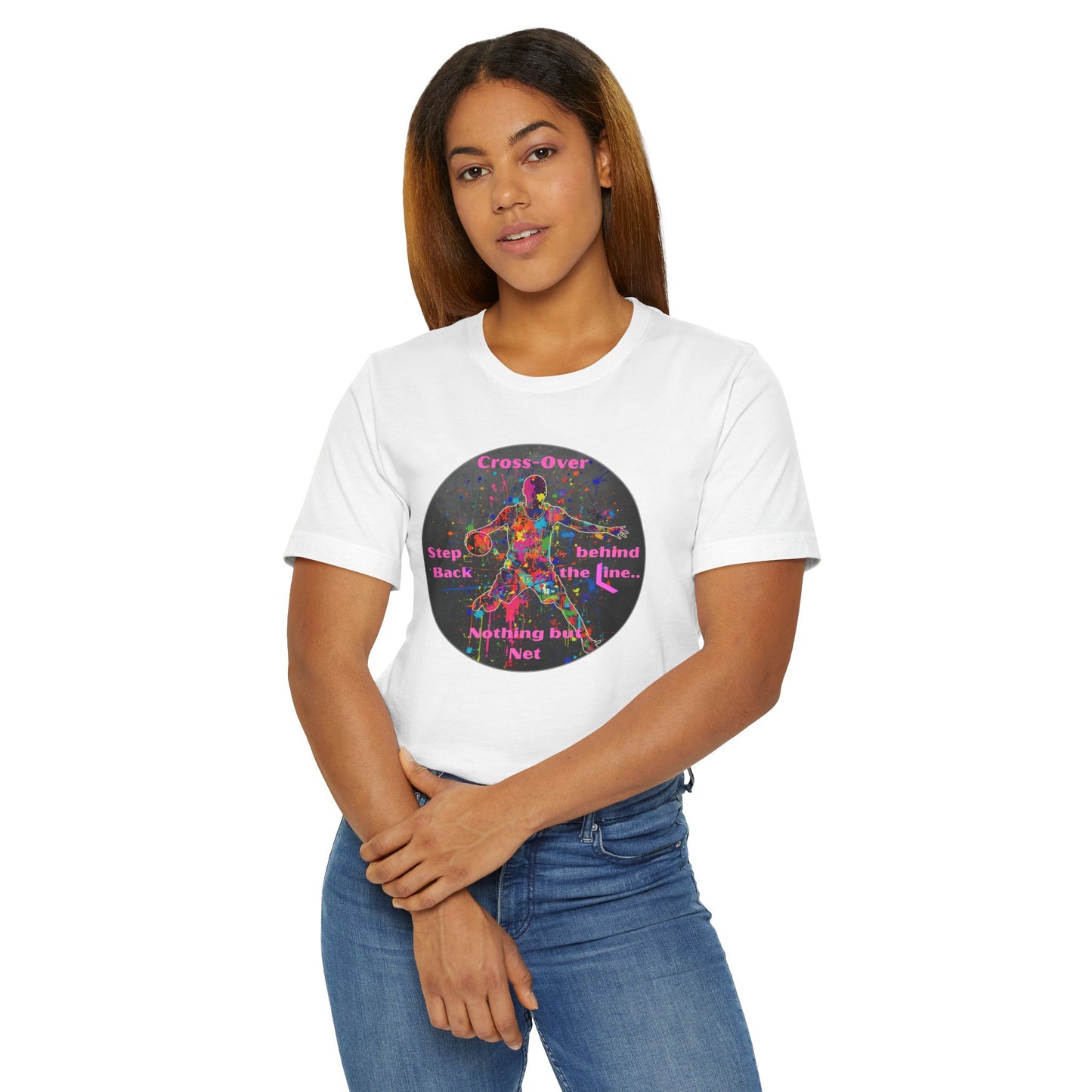 BASKETBALL - BEHIND THE LINE - Lines Sports Unisex Jersey T-Shirt – Casual Athletic Apparel