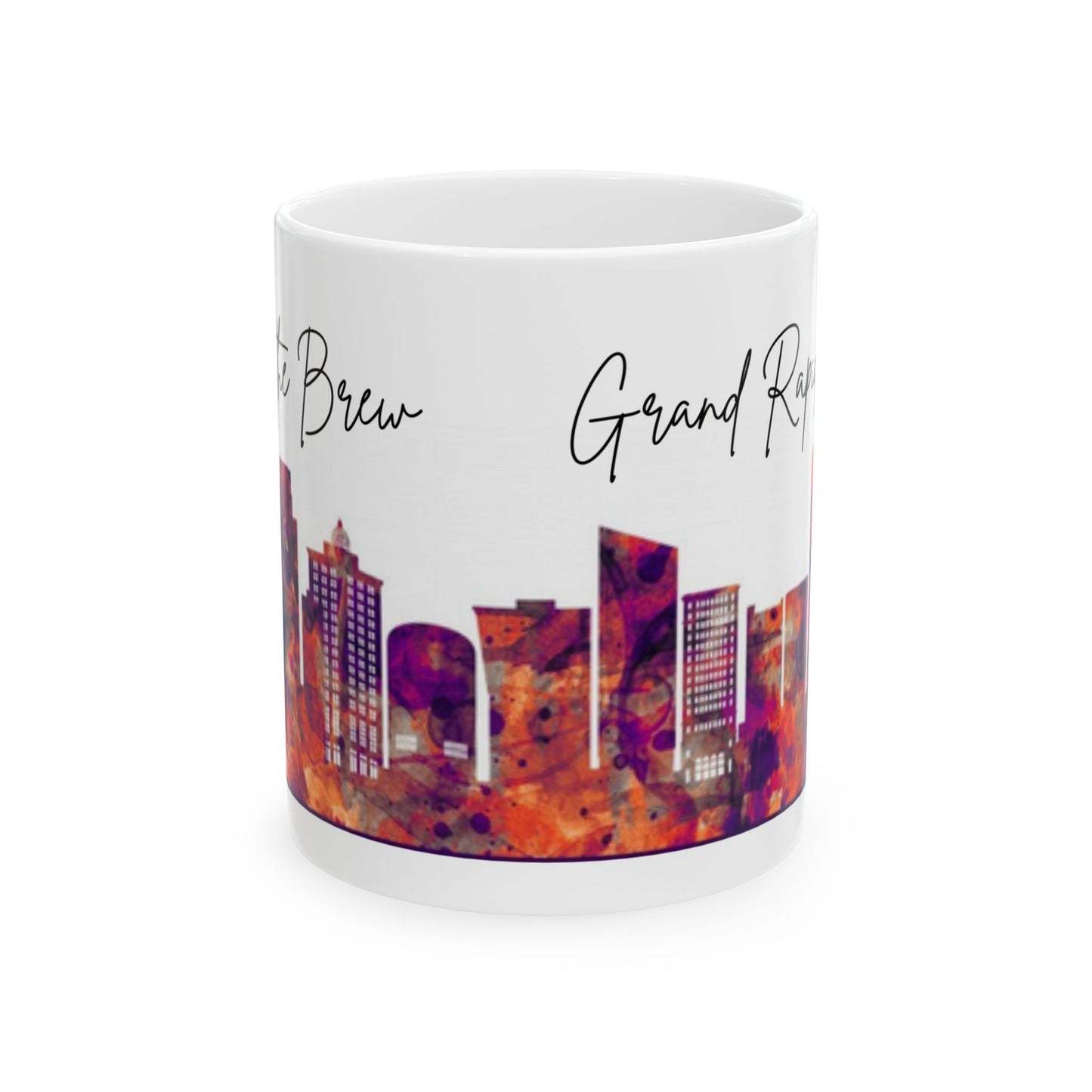 ENJOY THE BREW - GRAND RAPIDS skyLINE Ceramic Mug - 11oz & 15oz Coffee Cup for Skyline Lovers