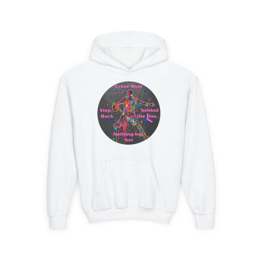 BASKETBALL INSPIRATIONAL Colorful Youth Hoodie - Inspirational Streetwear, Motivational Gift, Everyday Comfort, Trendy Fashion, Creative Self-Expression