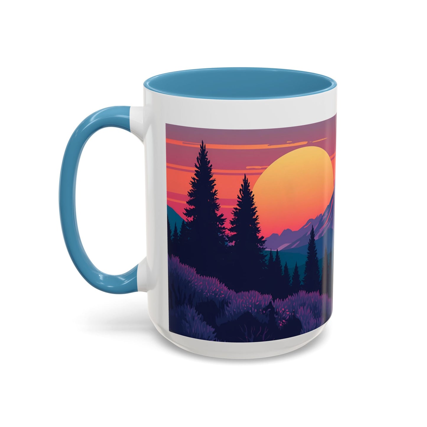 Enjoy the Brew - Mountain Sunset Coffee Mug - Enjoy the Brew, Nature Lover Gift, Camping Mug, Hiking Accessory, Cozy Home Decor