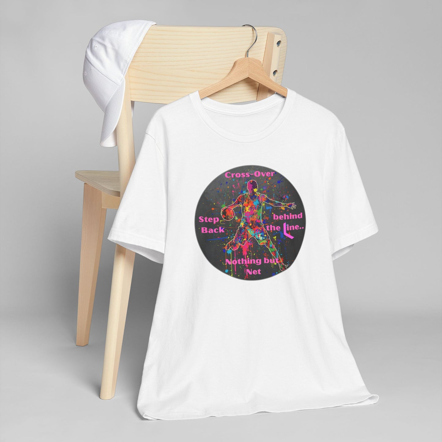 BASKETBALL - BEHIND THE LINE - Lines Sports Unisex Jersey T-Shirt – Casual Athletic Apparel