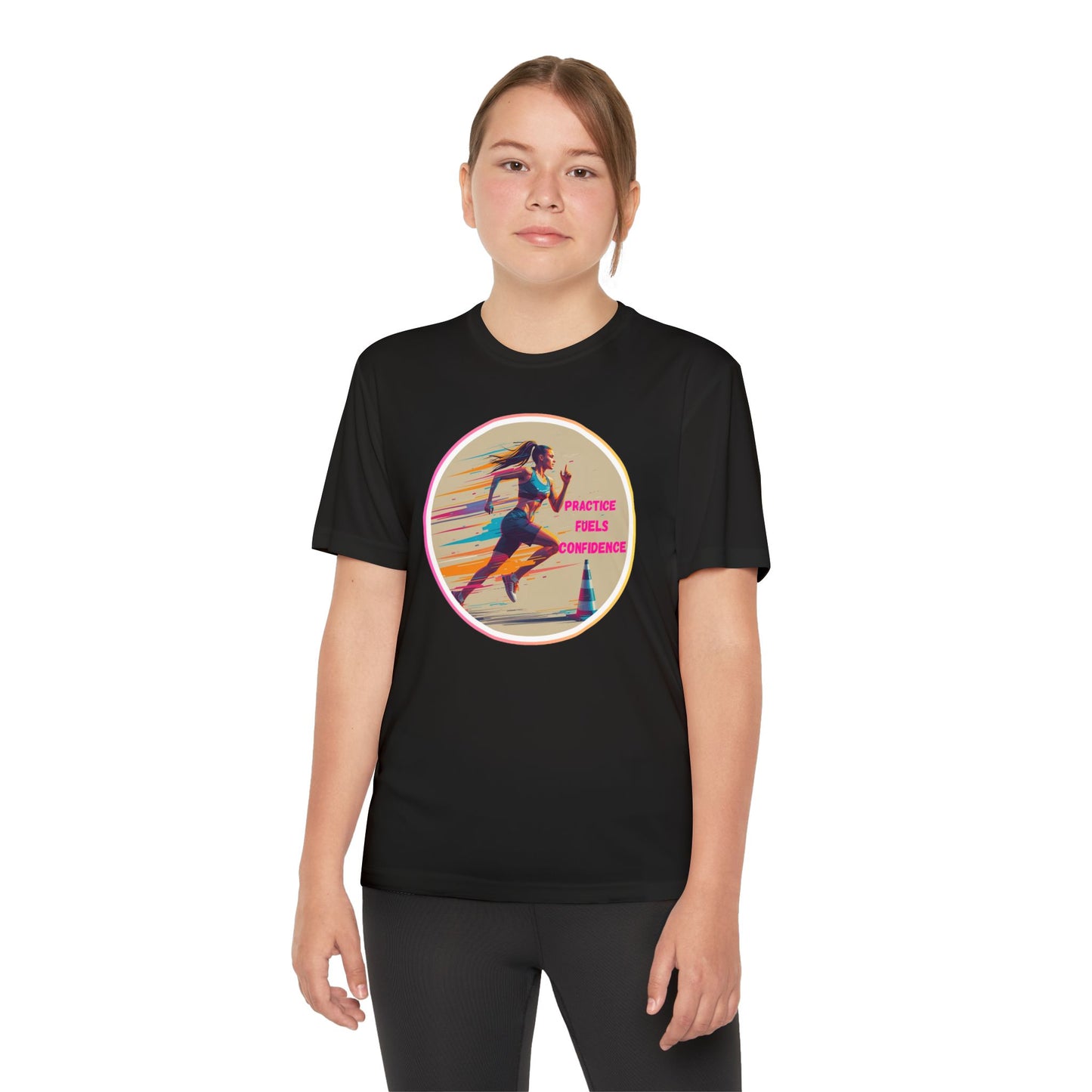 Youth Athletic T-Shirt, Motivational Practice Tee for Young Athletes, Sports Team Gear, Training Apparel, Gift for Runners