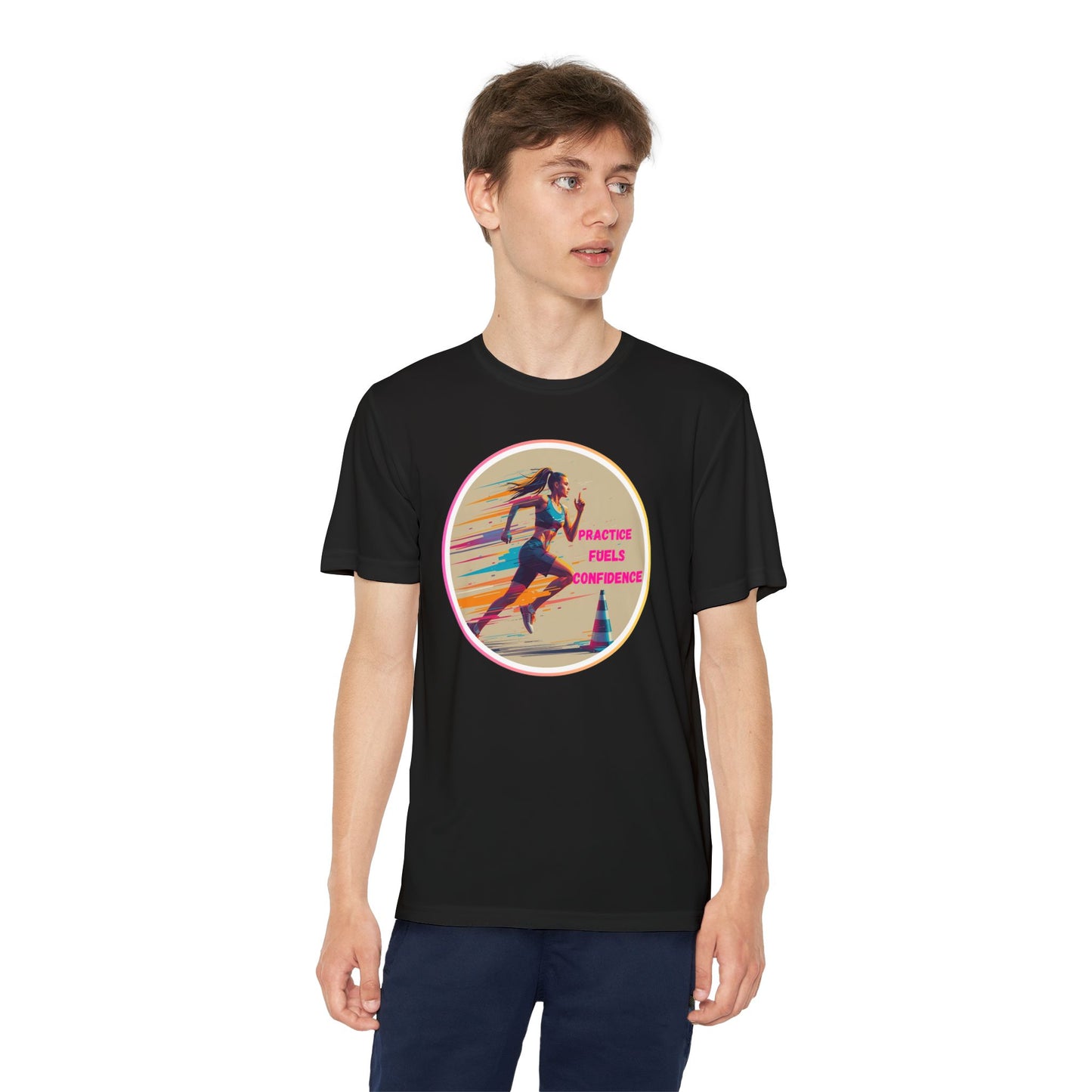Youth Athletic T-Shirt, Motivational Practice Tee for Young Athletes, Sports Team Gear, Training Apparel, Gift for Runners