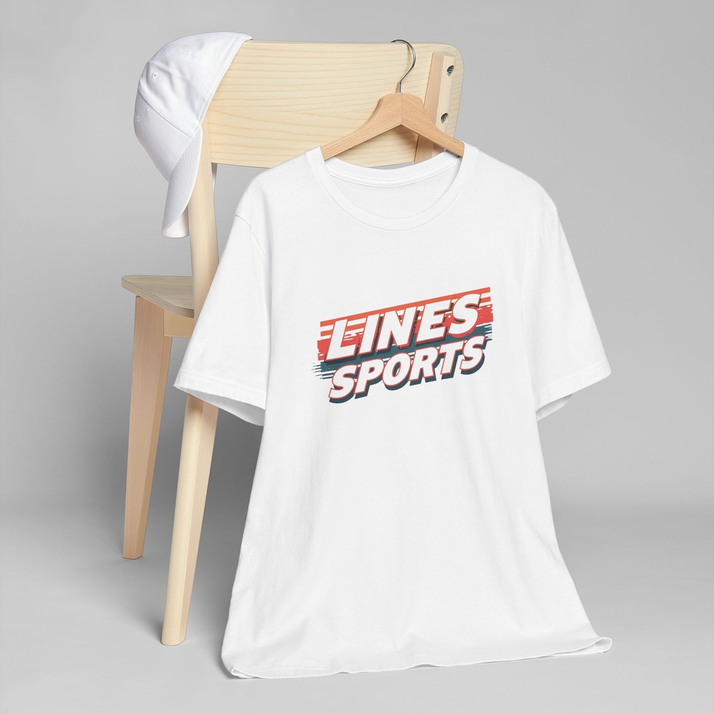 LINES SPORTS Graphic Tee - Retro Sports Unisex Jersey T-Shirt, Casual Tee, Activewear, Gift for Sports Fans, Summer Outfit