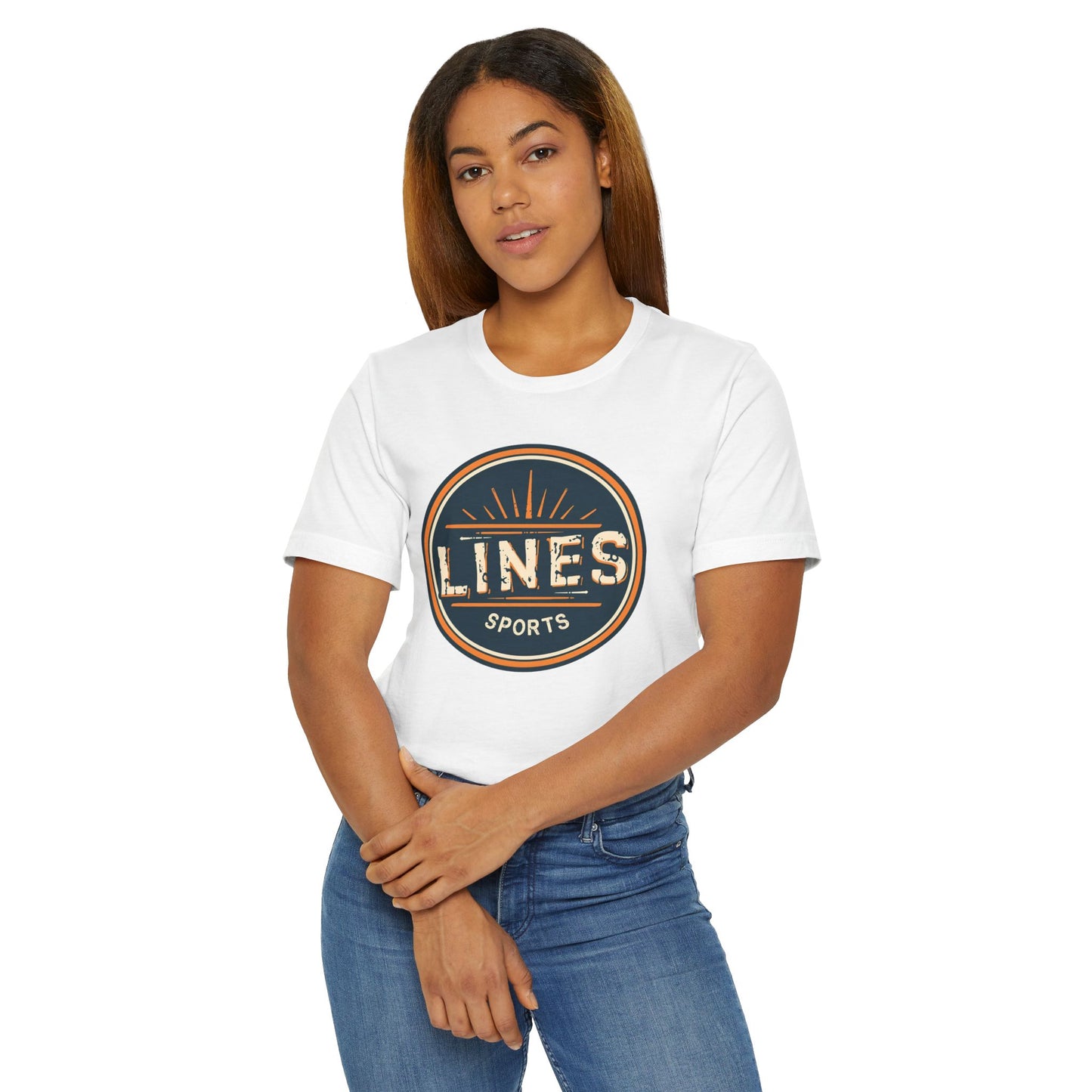LINES SPORTS - Retro Sporty Lines Unisex Jersey T-Shirt