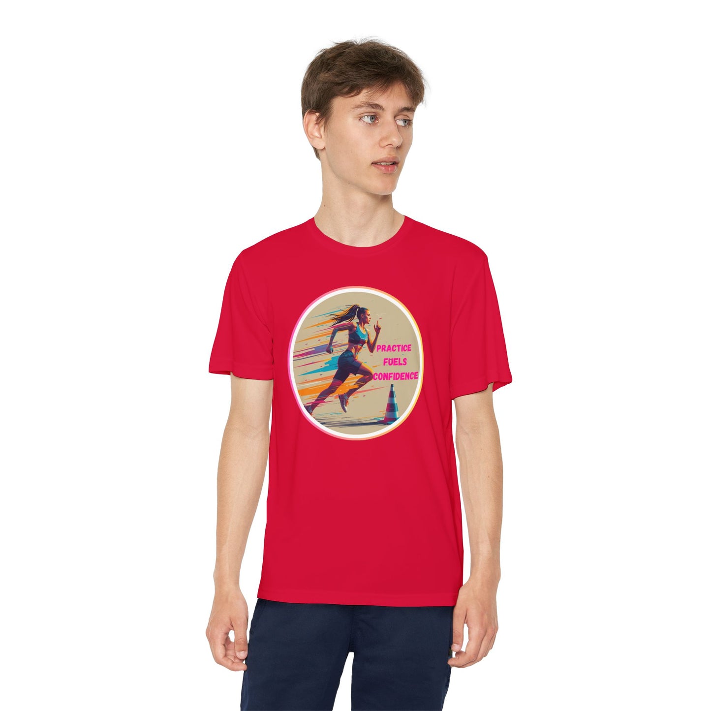 Youth Athletic T-Shirt, Motivational Practice Tee for Young Athletes, Sports Team Gear, Training Apparel, Gift for Runners