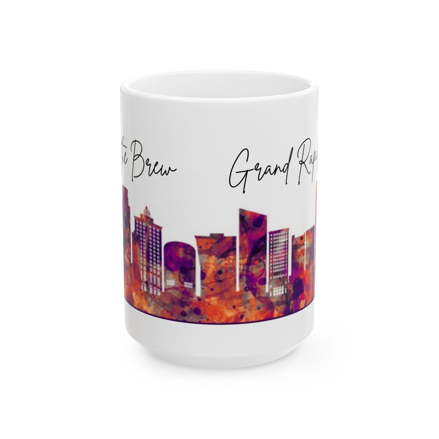 ENJOY THE BREW - GRAND RAPIDS skyLINE Ceramic Mug - 11oz & 15oz Coffee Cup for Skyline Lovers