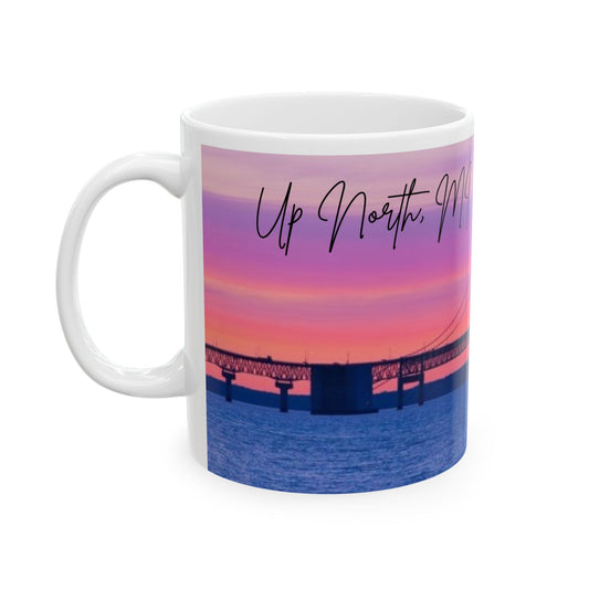ENJOY THE BREW - UP NORTH  skyLINE Ceramic Mug - 11oz & 15oz Coffee Cup for Skyline Lovers