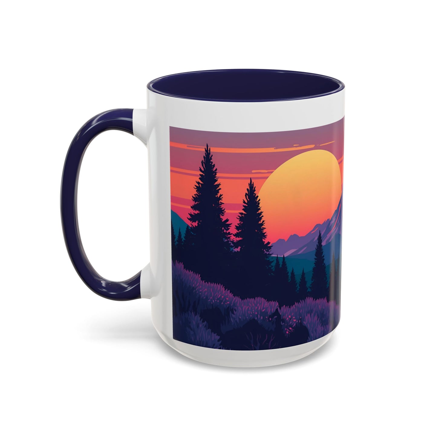 Enjoy the Brew - Mountain Sunset Coffee Mug - Enjoy the Brew, Nature Lover Gift, Camping Mug, Hiking Accessory, Cozy Home Decor
