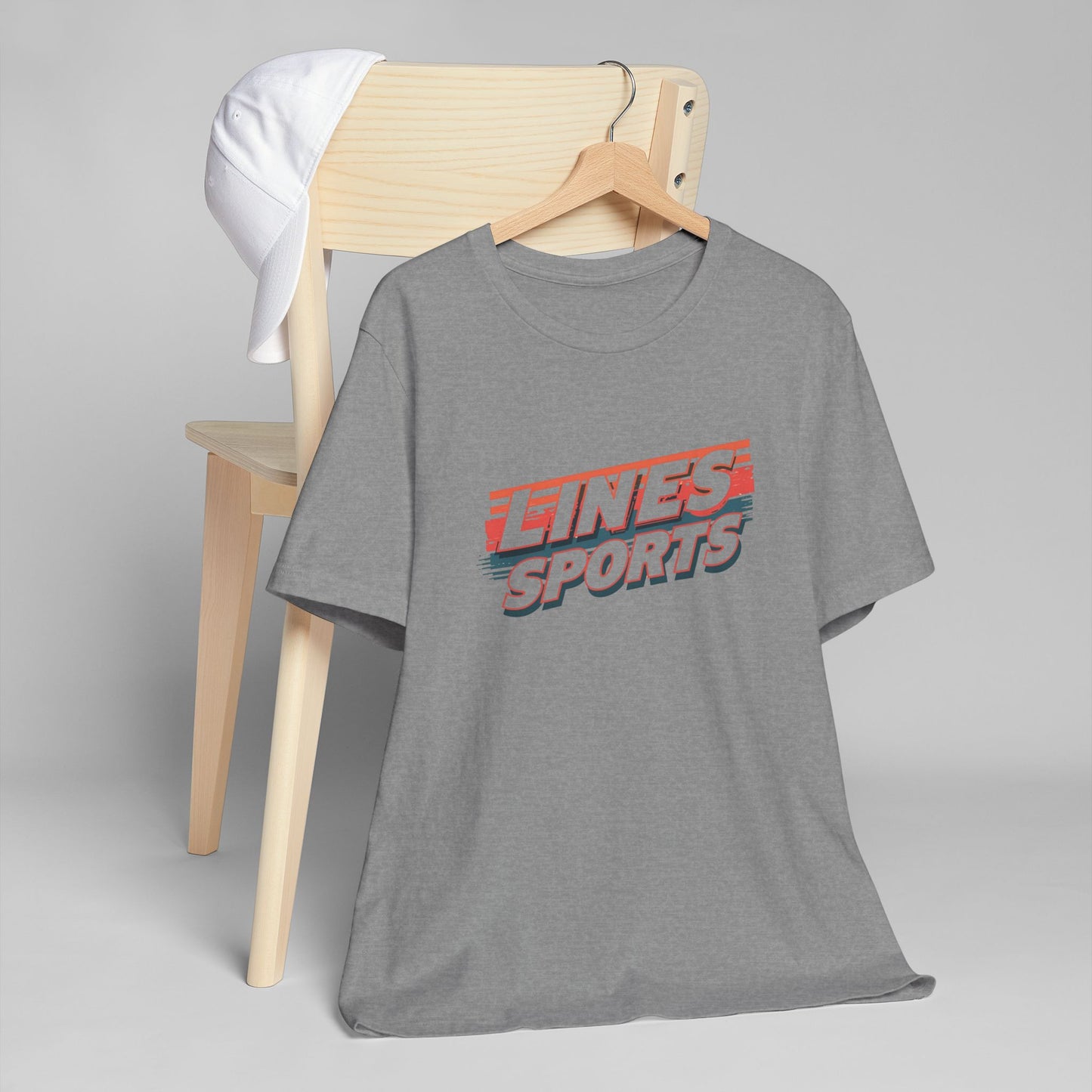 LINES SPORTS Graphic Tee - Retro Sports Unisex Jersey T-Shirt, Casual Tee, Activewear, Gift for Sports Fans, Summer Outfit