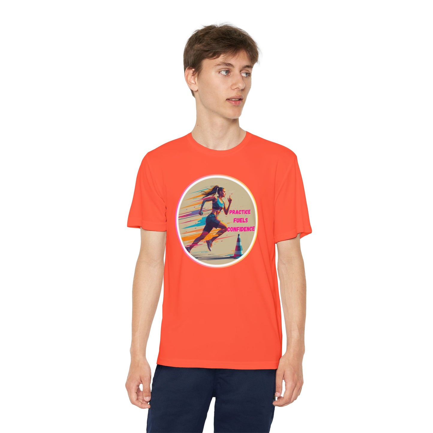 Youth Athletic T-Shirt, Motivational Practice Tee for Young Athletes, Sports Team Gear, Training Apparel, Gift for Runners