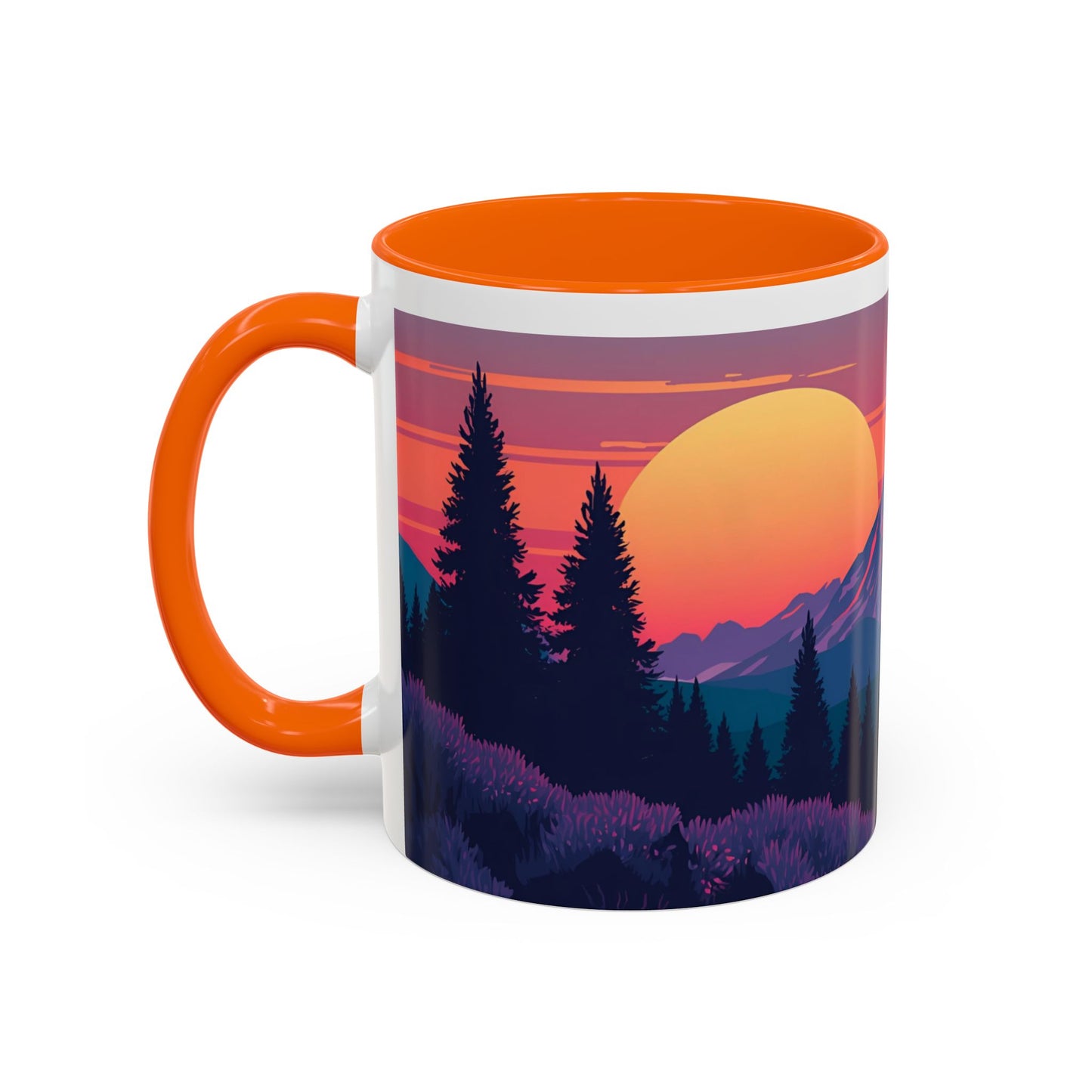 Enjoy the Brew - Mountain Sunset Coffee Mug - Enjoy the Brew, Nature Lover Gift, Camping Mug, Hiking Accessory, Cozy Home Decor