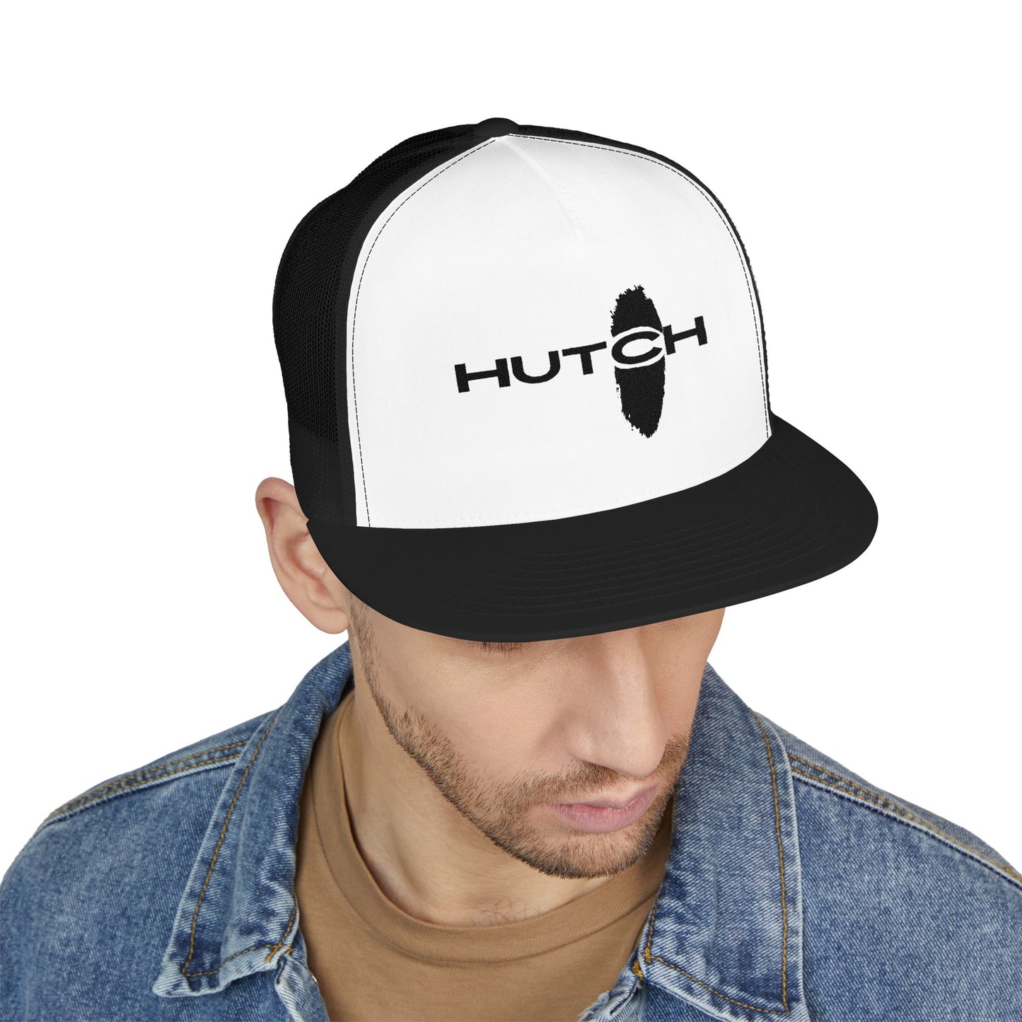 Stylish 5 Panel Trucker Cap with Embroidery, Fashion Hat, Outdoor Cap, Gift for Him, Adjustable Headwear