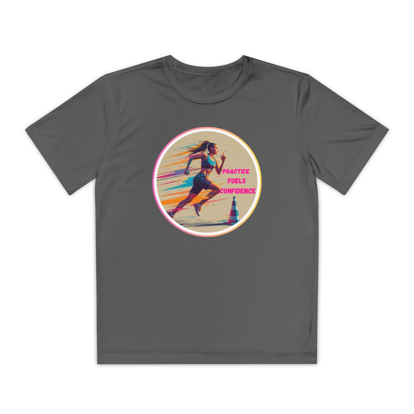 Youth Athletic T-Shirt, Motivational Practice Tee for Young Athletes, Sports Team Gear, Training Apparel, Gift for Runners
