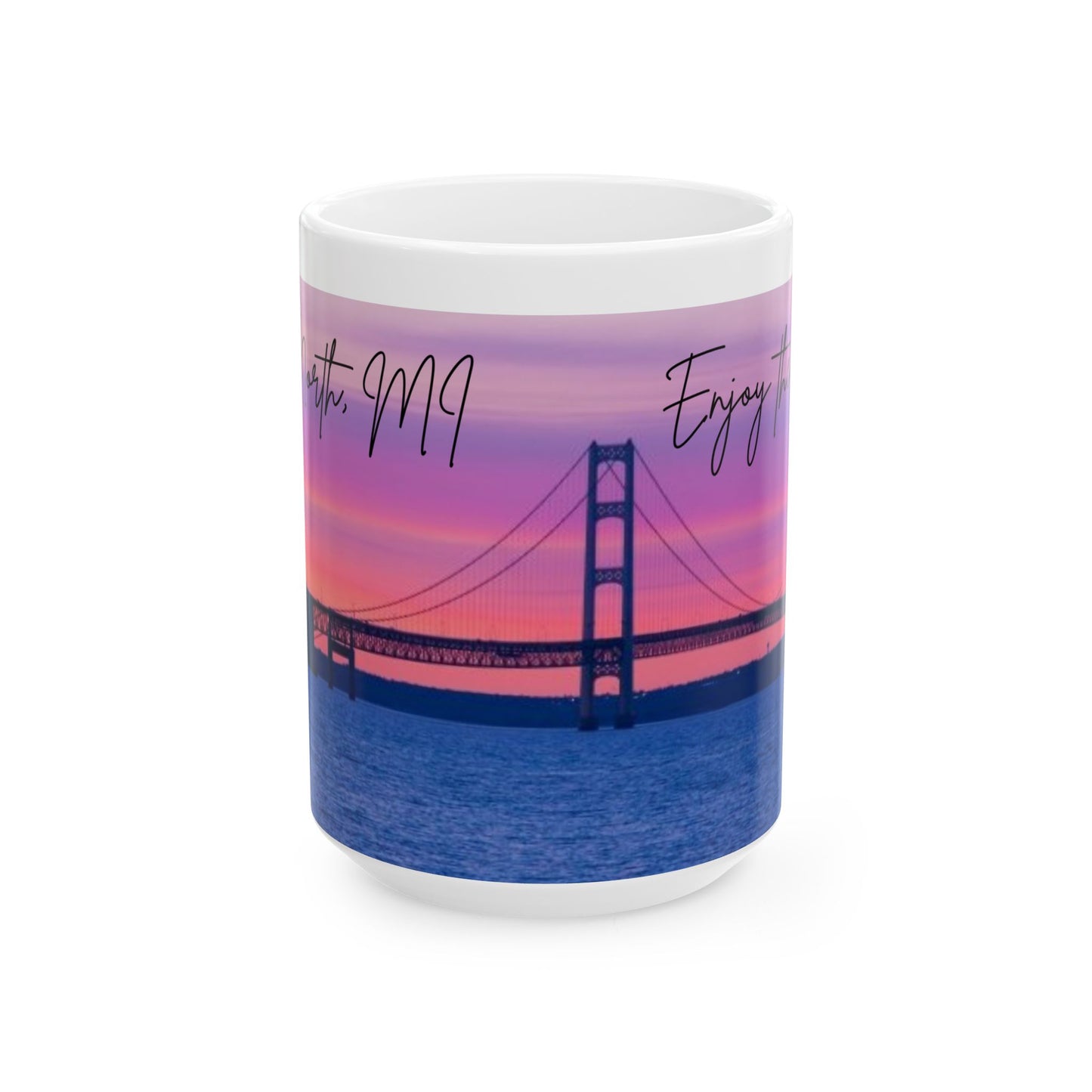 ENJOY THE BREW - UP NORTH  skyLINE Ceramic Mug - 11oz & 15oz Coffee Cup for Skyline Lovers