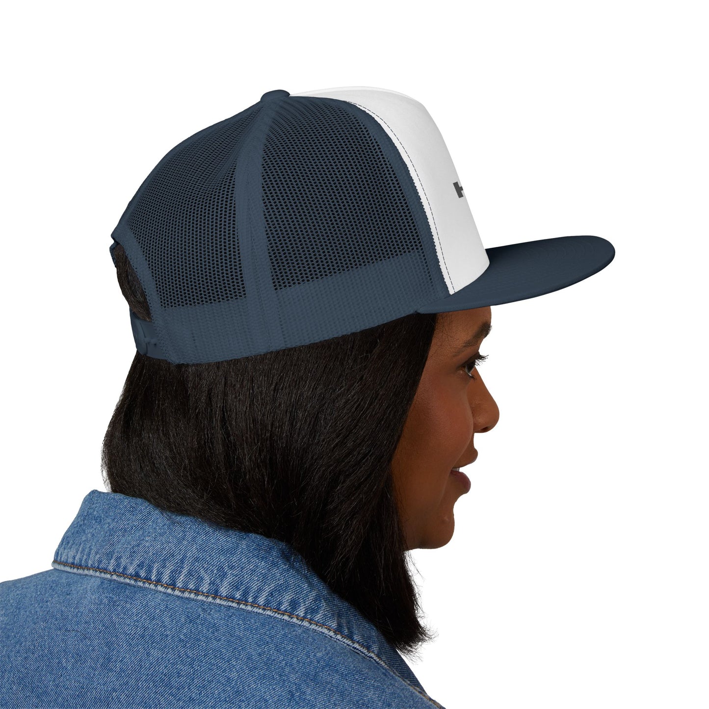 Stylish 5 Panel Trucker Cap with Embroidery, Fashion Hat, Outdoor Cap, Gift for Him, Adjustable Headwear