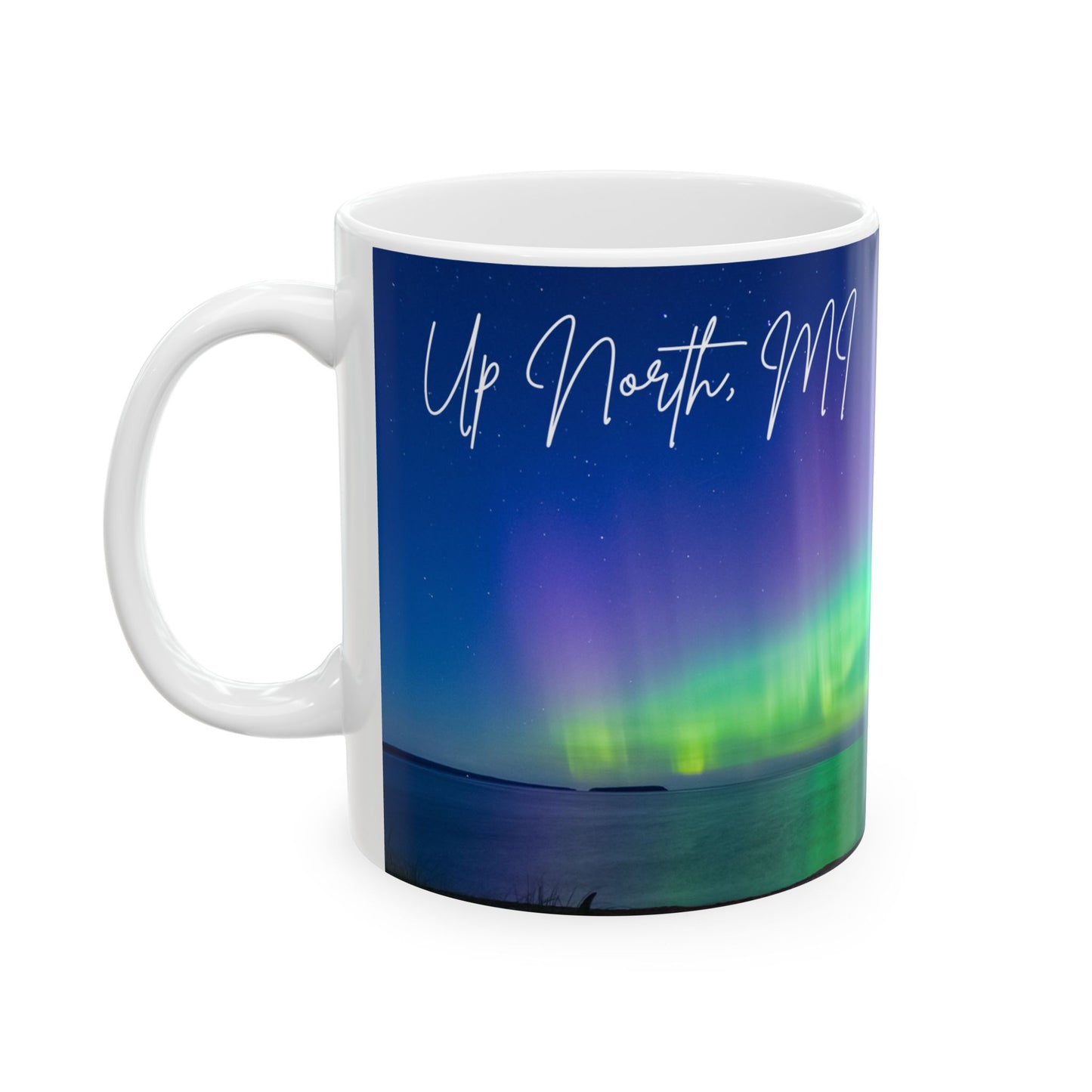 ENJOY THE BREW - UP NORTH MI  skyLINE Ceramic Mug - 11oz & 15oz Coffee Cup for Skyline Lovers