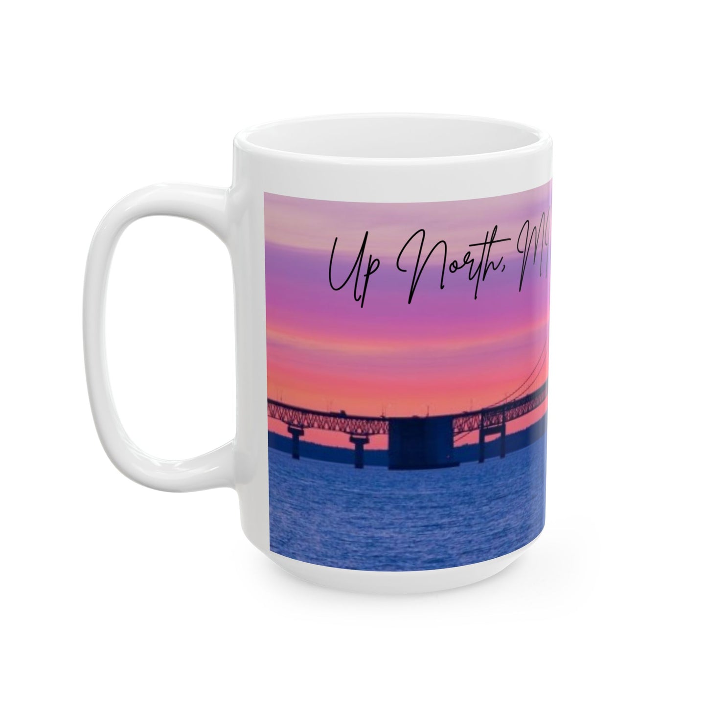 ENJOY THE BREW - UP NORTH  skyLINE Ceramic Mug - 11oz & 15oz Coffee Cup for Skyline Lovers
