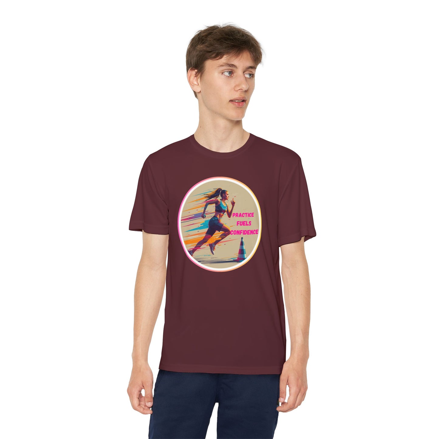 Youth Athletic T-Shirt, Motivational Practice Tee for Young Athletes, Sports Team Gear, Training Apparel, Gift for Runners