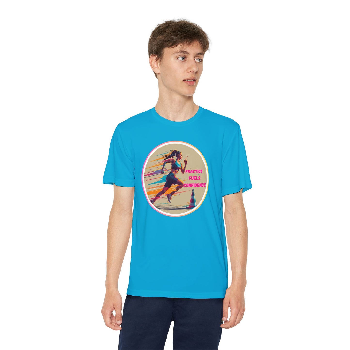 Youth Athletic T-Shirt, Motivational Practice Tee for Young Athletes, Sports Team Gear, Training Apparel, Gift for Runners